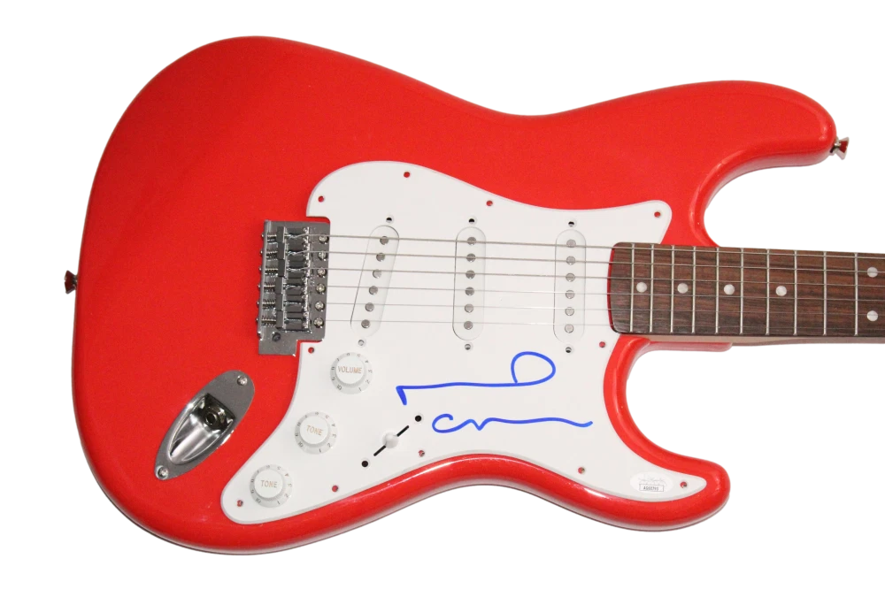 Noel Gallagher Oasis Signed Autograph Red Fender Electric Guitar Rare w/ JSA COA