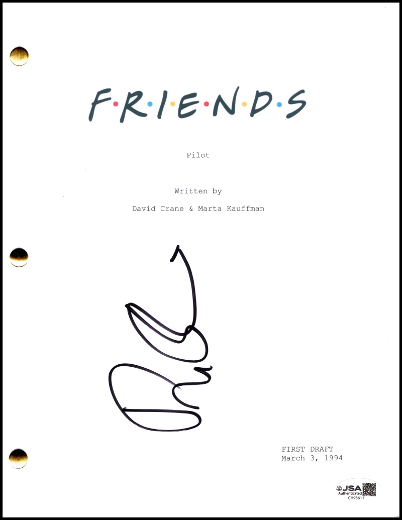 David Schwimmer Signed Autograph Friends Full Pilot Script - Ross Geller JSA COA
