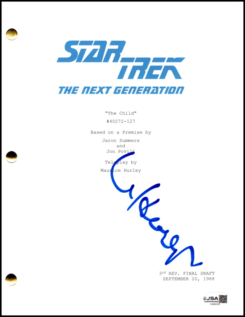 Whoopi Goldberg Signed Autograph Star Trek Next Generation Full Script JSA COA