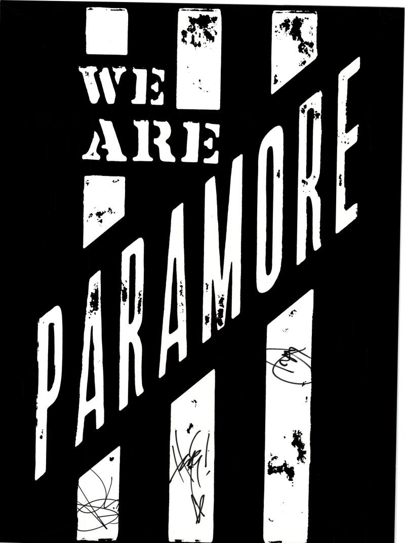 Paramore Band Signed Autograph 18x24 Concert Tour Poster Hayley Williams Beckett