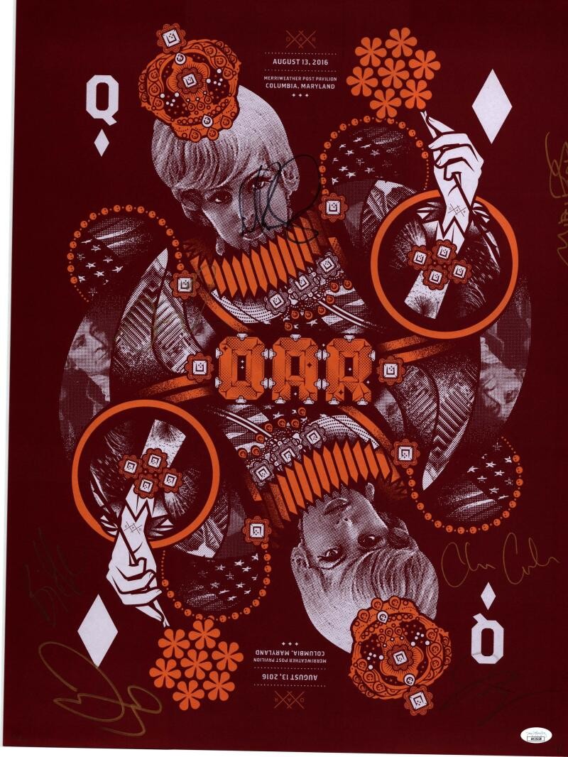 OAR Band Signed Autograph 18x24 Concert Tour Poster 2016 Rare Maryland JSA COA