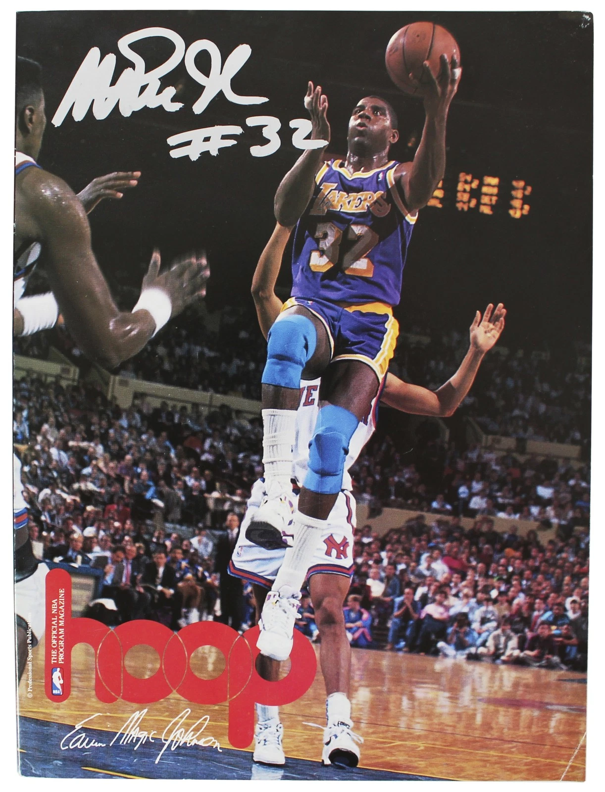 Lakers Magic Johnson Signed 1992 Jersey Retirement Game Program BAS Wit #WY99787
