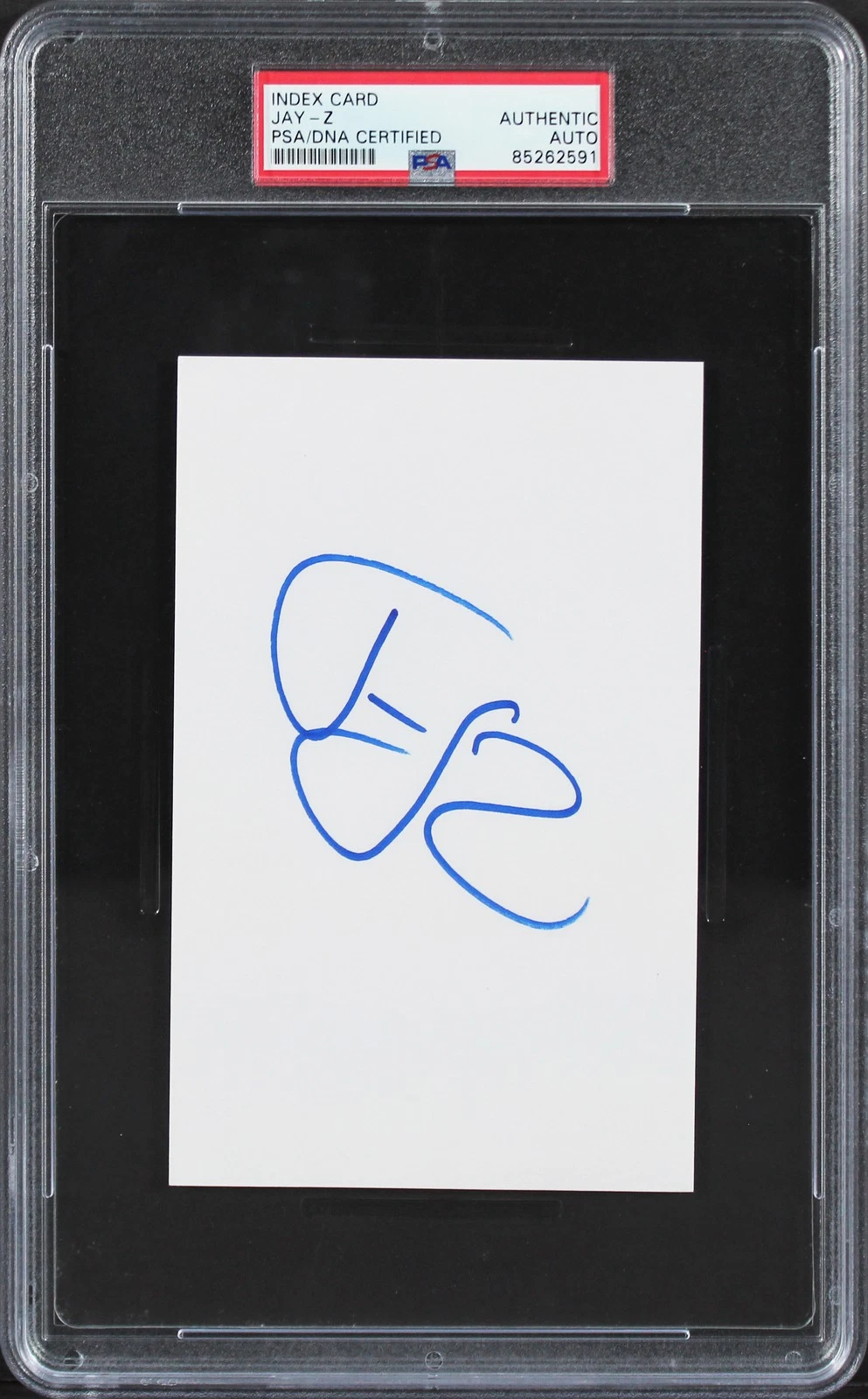 JAY-Z AUTHENTIC SIGNED 4×6 INDEX CARD AUTOGRAPHED PSA/DNA SLABBED COLLECTIBLE MEMORABILIA