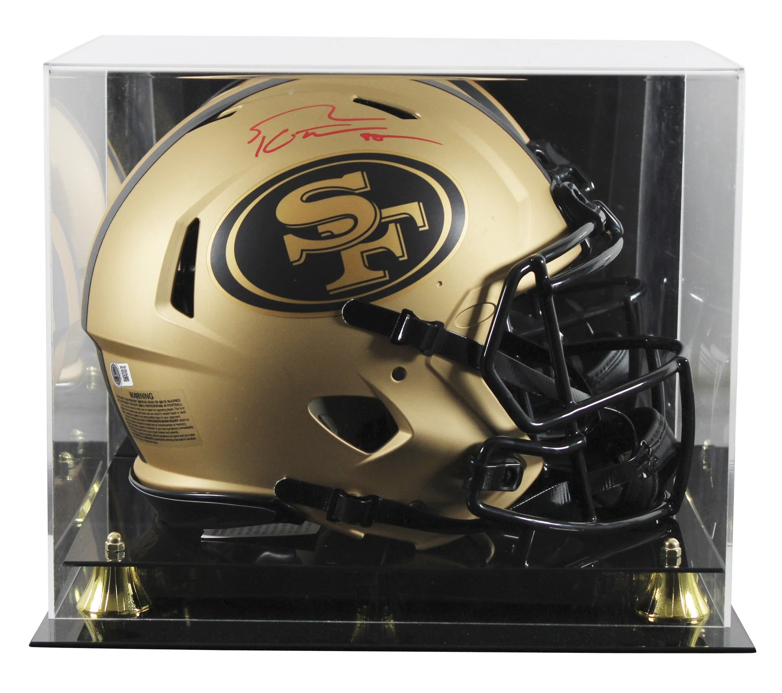 49ers George Kittle Signed Rave Full Size Speed Proline Helmet W/ Case BAS Wit