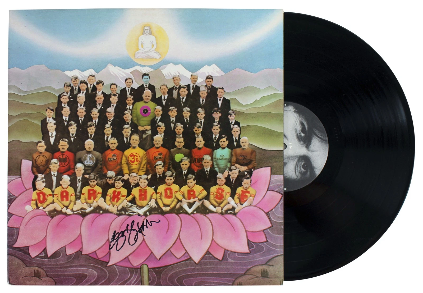 George Harrison Authentic Signed Dark Horse Album Cover W/ Vinyl JSA #BB39754
