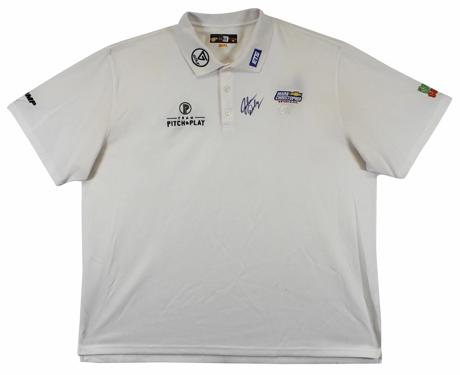 John Daly Authentic Signed Match Worn White Loudmouth Polo Shirt BAS #BK84744