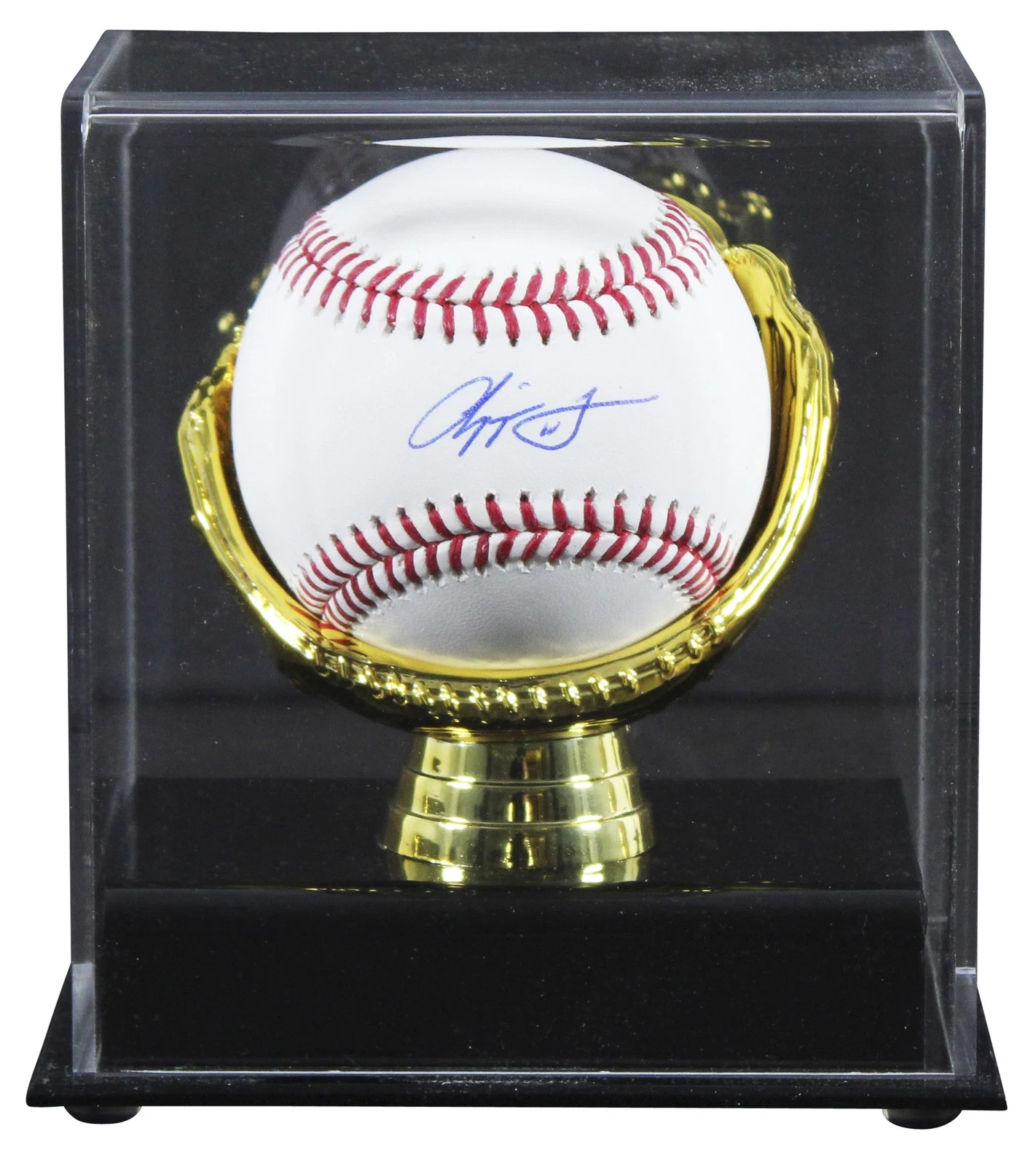 Braves Chipper Jones Authentic Signed Oml Baseball W/ Case Autographed Fanatics