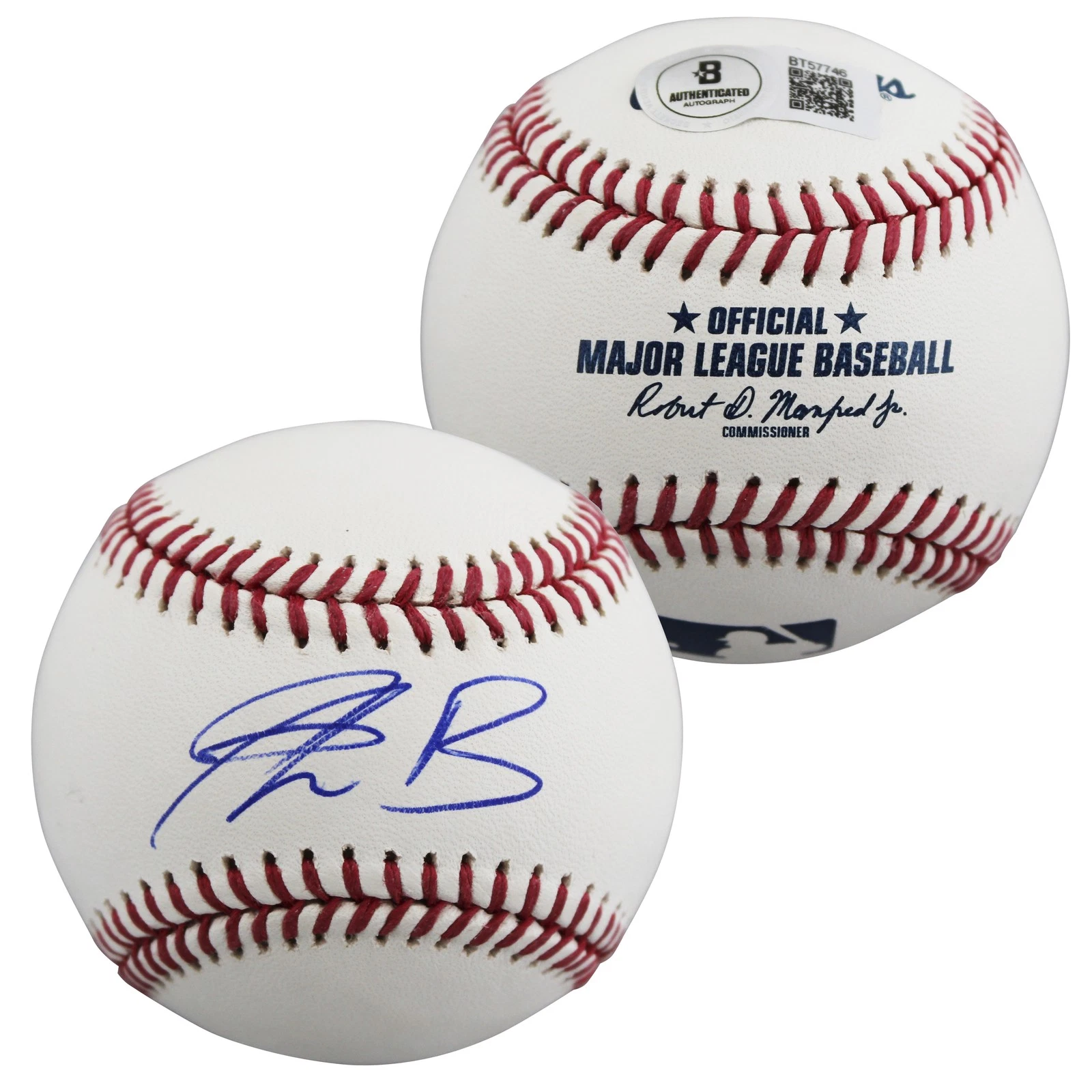 Giants Hunter Bishop Authentic Signed Manfred OML Baseball BAS #BT57746