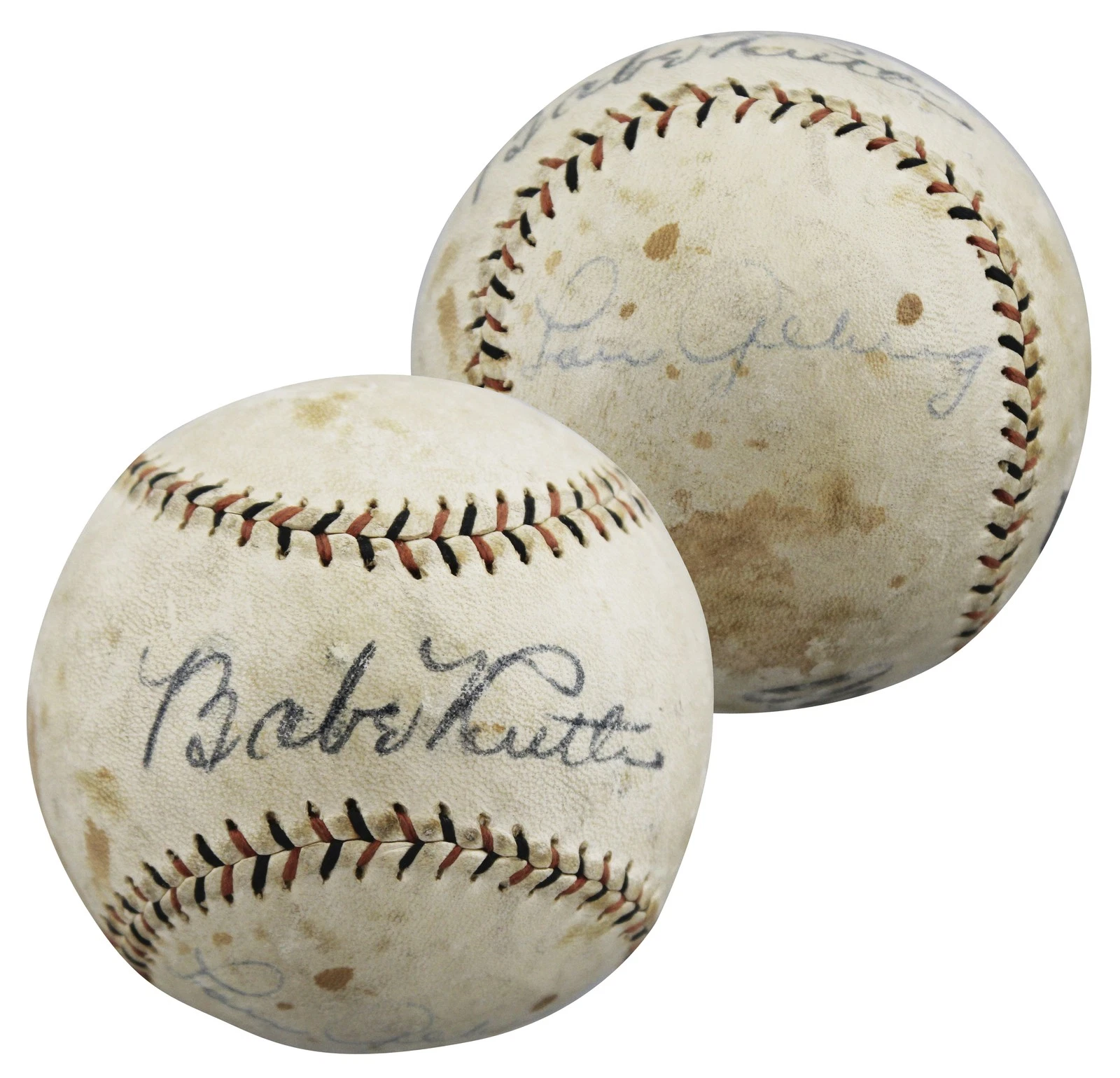 Yankees Babe Ruth & Lou Gehrig Signed Official League Baseball JSA #XX00240