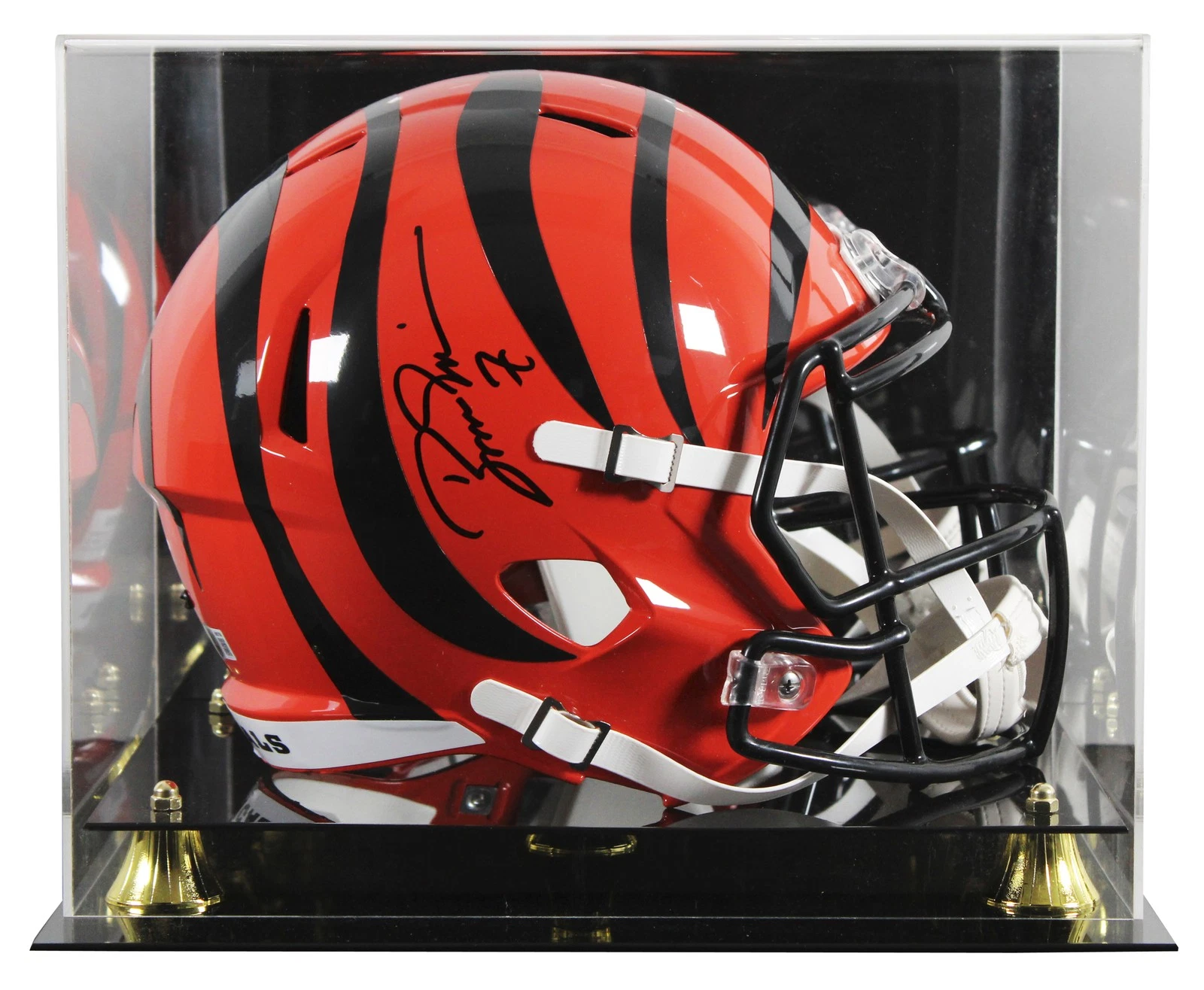 Bengals Boomer Esiason Authentic Signed Full Size Speed Rep Helmet W/ Case BAS