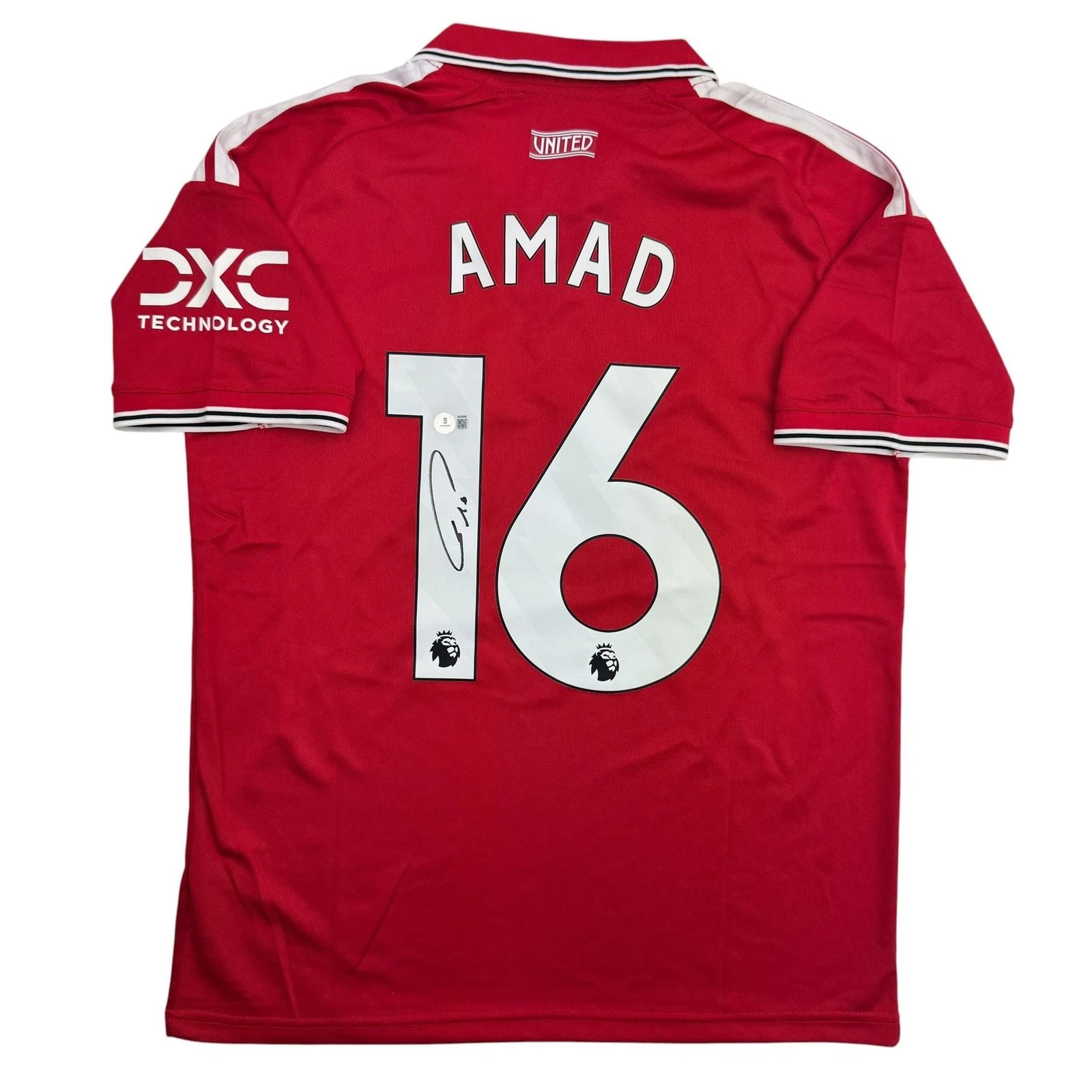 Autographed/Signed Amad Diallo Manchester United Red Soccer Jersey BAS COA
