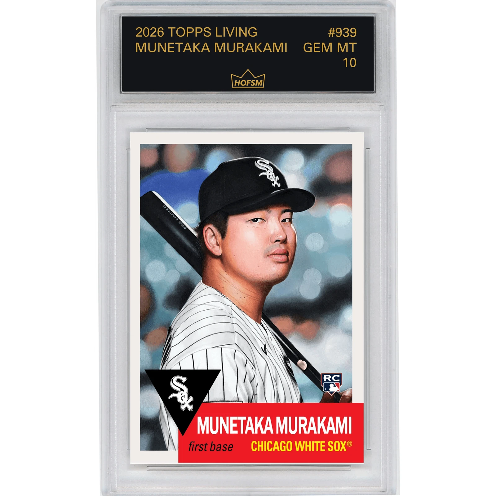 Graded 2026 Topps Living Munetaka Murakami #939 RC Baseball Card HOFSM 10