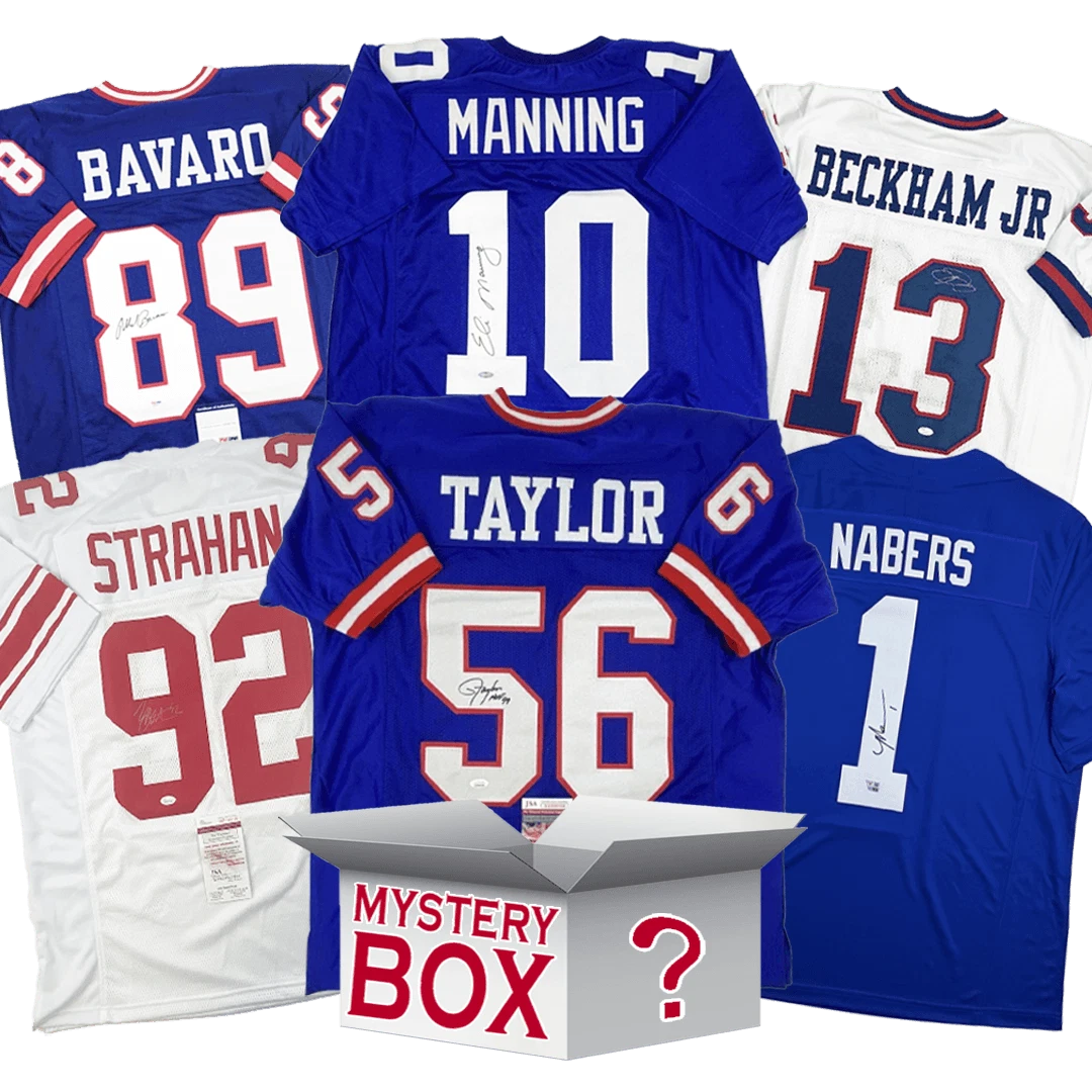 Autographed/Signed New York Jersey Mystery Box PSA JSA or Beckett COA