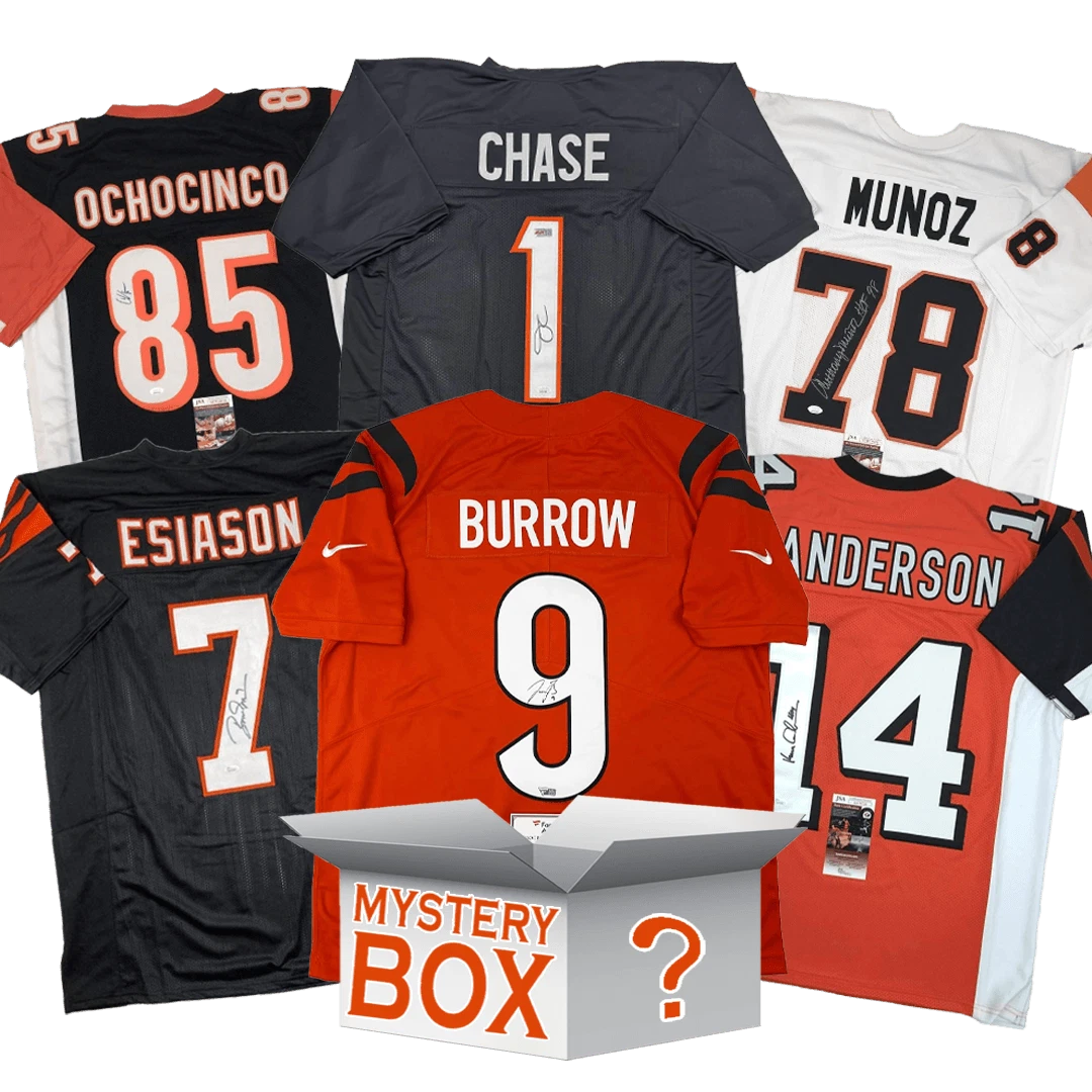 Autographed/Signed Cincinnati Jersey Mystery Box PSA JSA or Beckett COA
