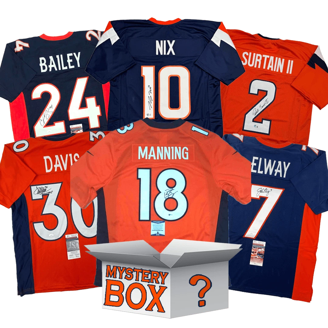 Autographed/Signed Denver Jersey Mystery Box PSA JSA or Beckett COA
