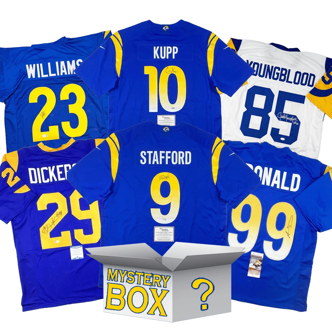 Autographed/Signed Los Angeles Football Jersey Mystery Box PSA JSA BAS COA