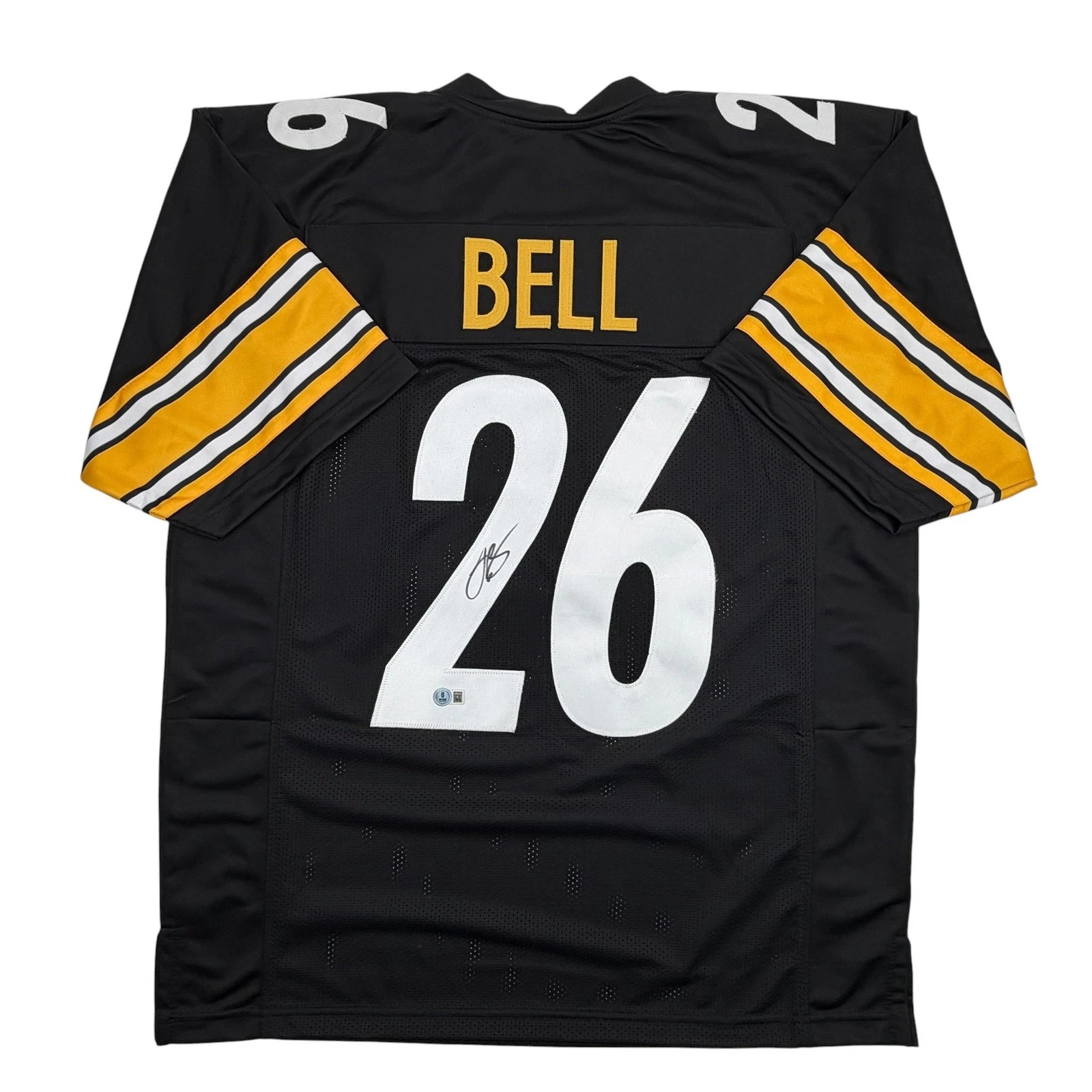 Autographed/Signed Le'Veon LeVeon Bell Pittsburgh Black Jersey Beckett