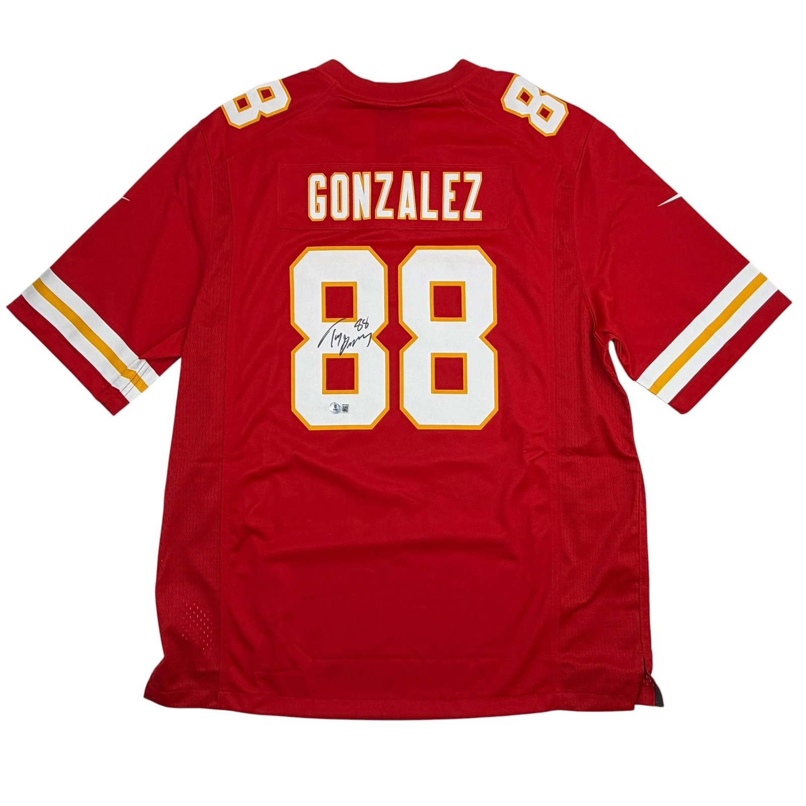 Autographed/Signed Tony Gonzalez Chiefs Authentic Nike Red Jersey BAS COA