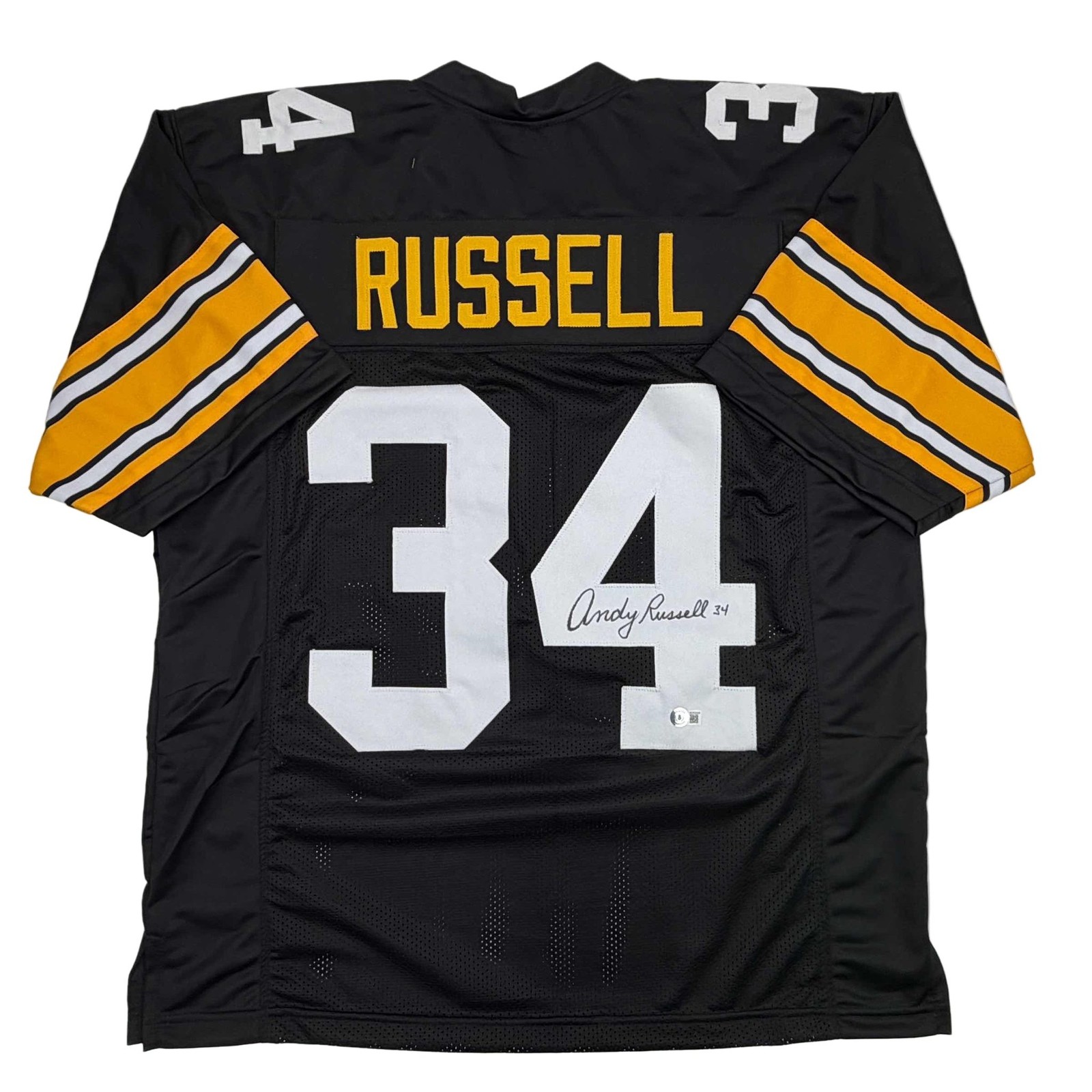 Signed ANDY RUSSELL 2x SB Champs Pittsburgh Black Jersey JSA COA