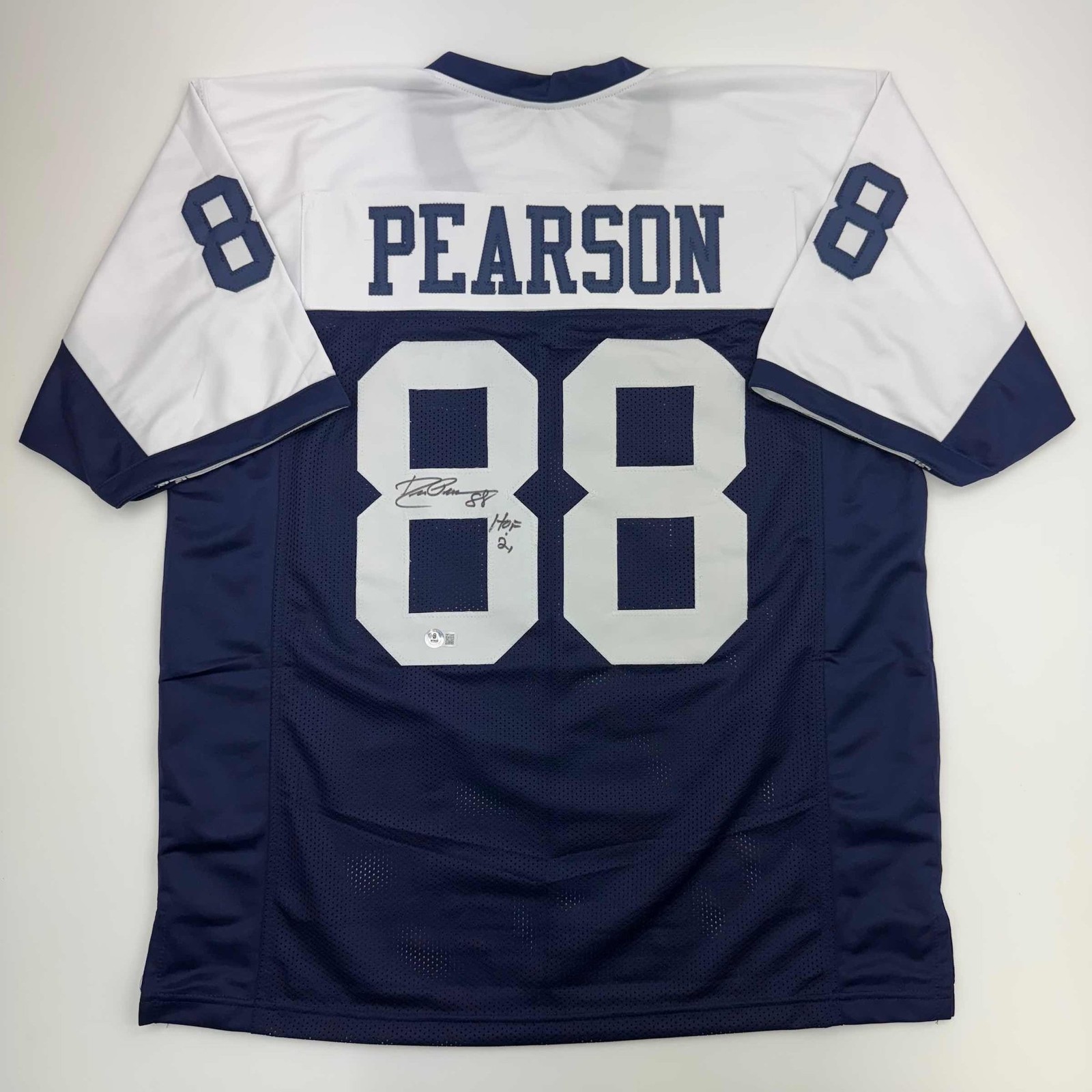 Autographed/Signed DREW PEARSON Dallas Thanksgiving Jersey JSA COA Auto