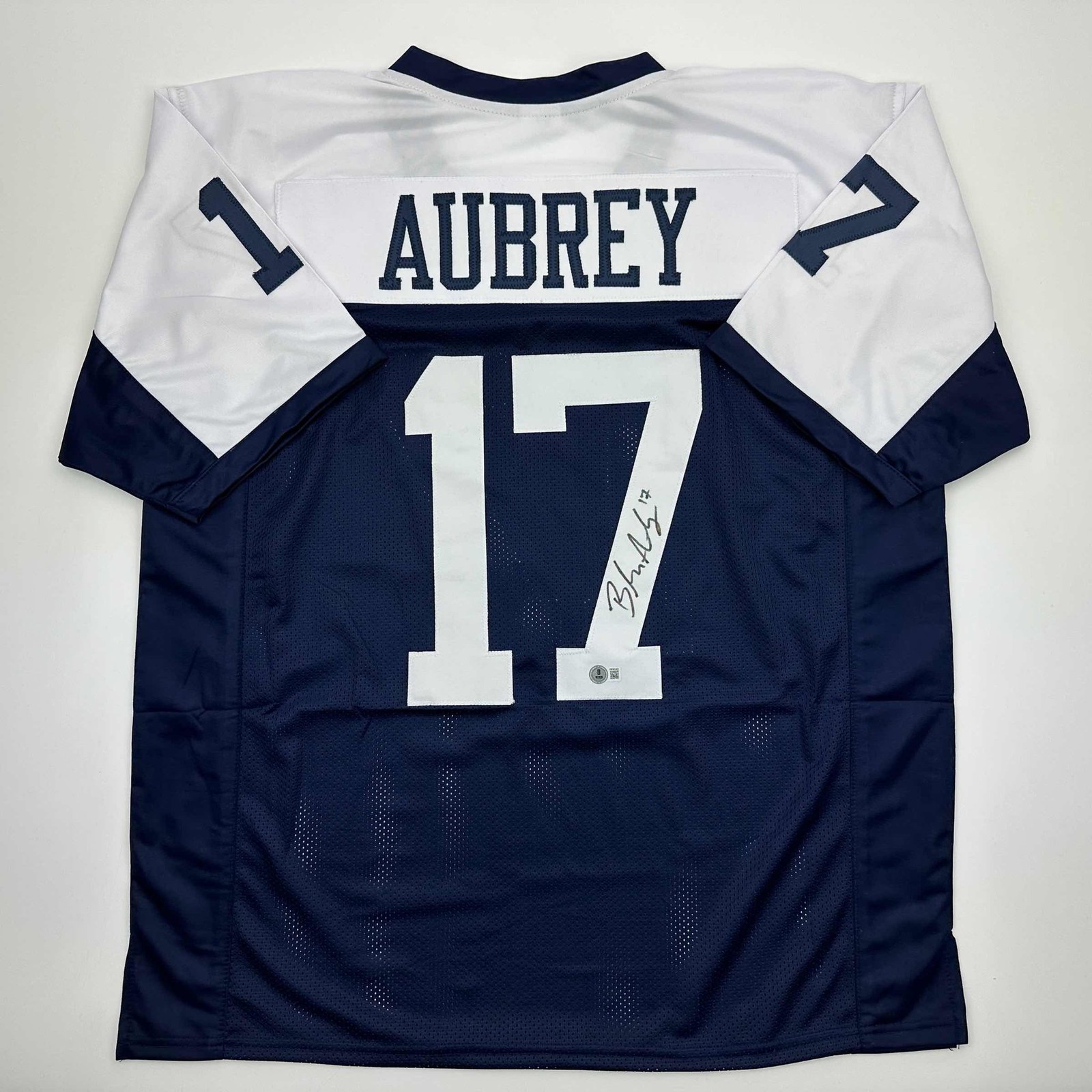 Autographed/Signed Brandon Aubrey Dallas Thanksgiving Day Jersey BAS COA