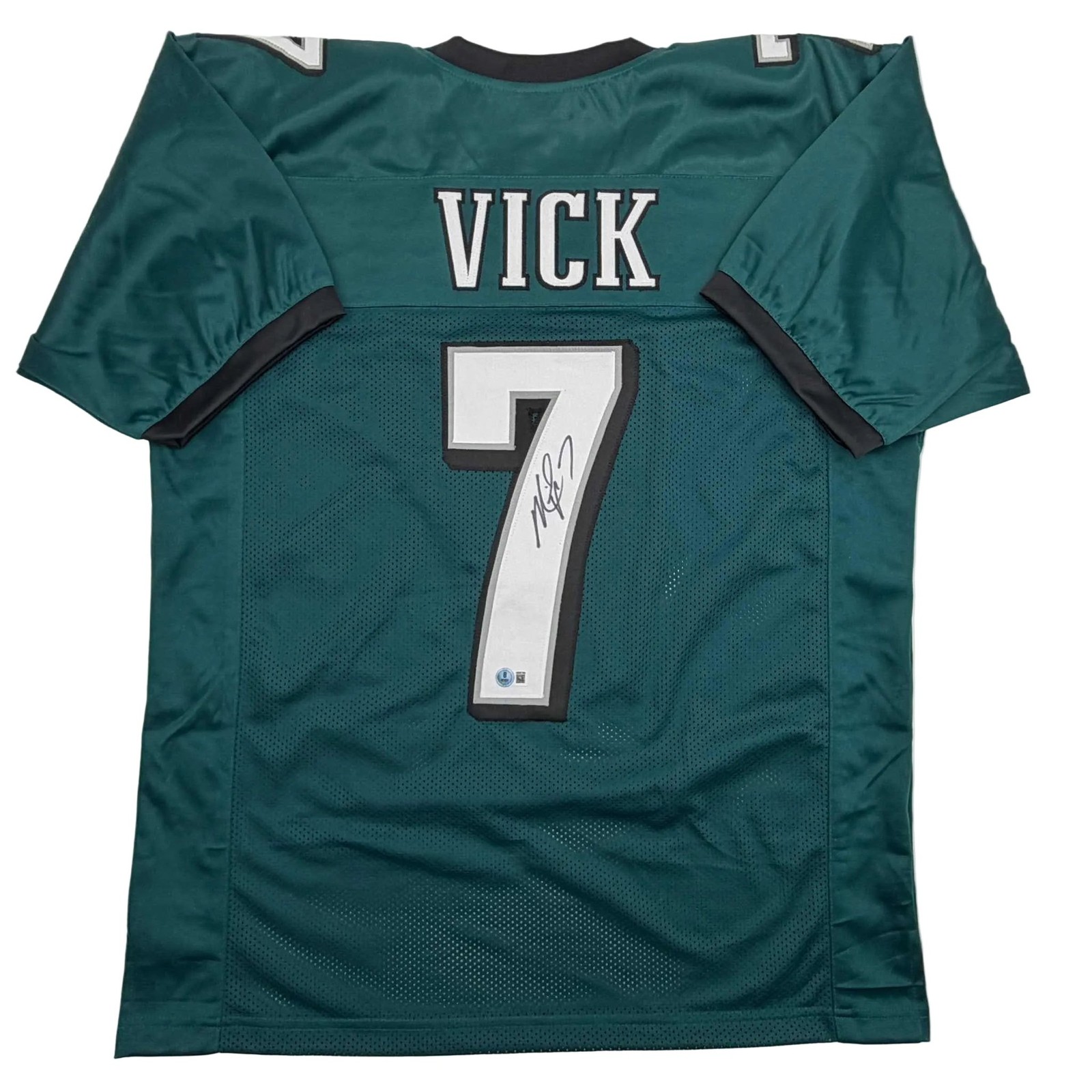 Autographed/Signed MICHAEL MIKE VICK Philadelphia Green Jersey PSA COA