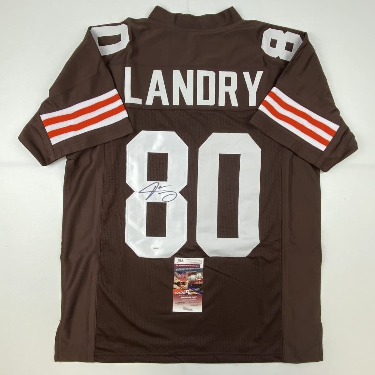Autographed/Signed JARVIS LANDRY Cleveland Brown Jersey JSA COA Auto