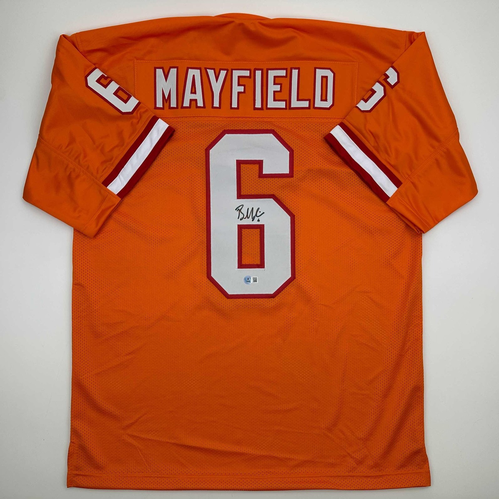 Signed Baker Mayfield Tampa Bay Orange Creamsicle Jersey Beckett COA