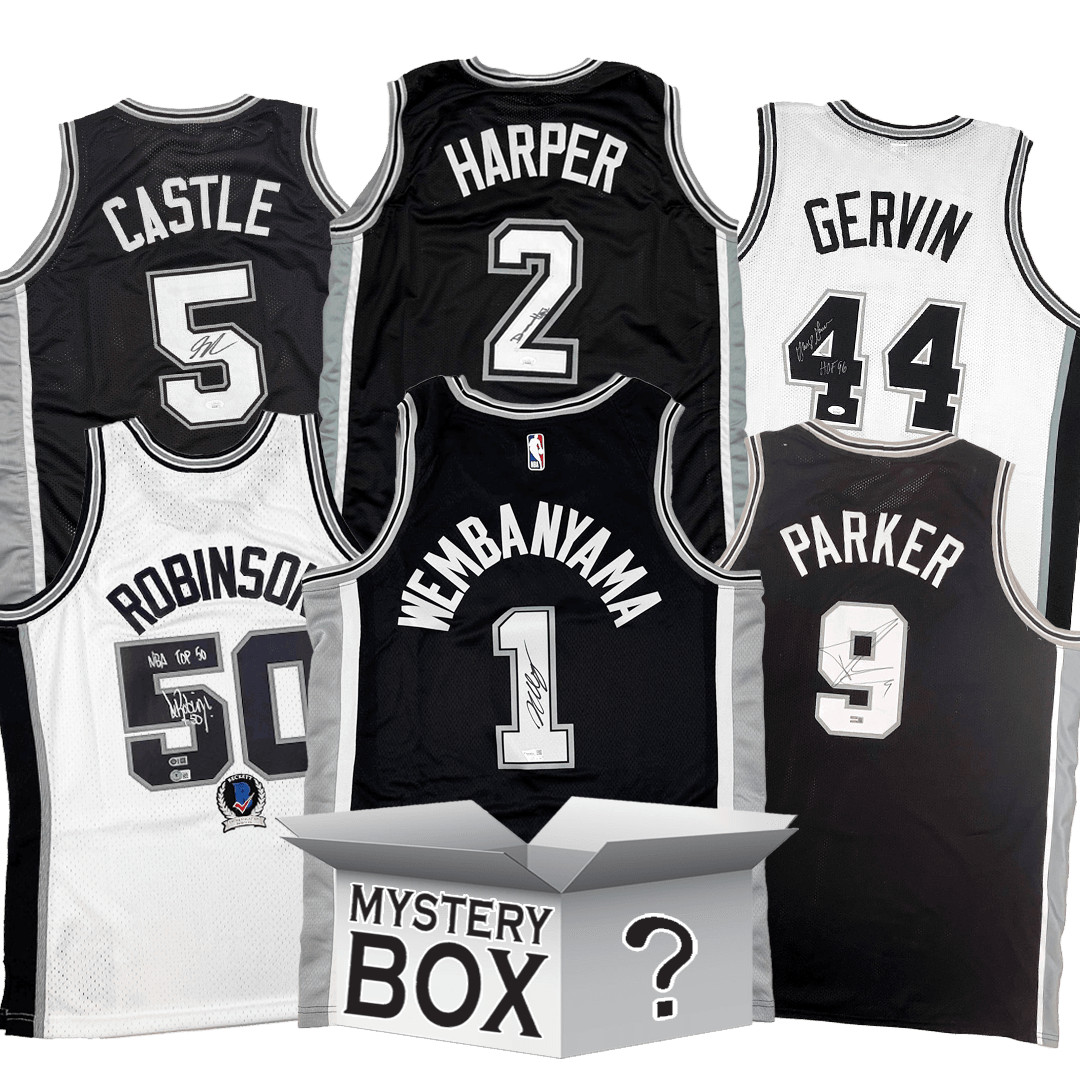 Autographed/Signed San Antonio Jersey Mystery Box PSA JSA BAS COA