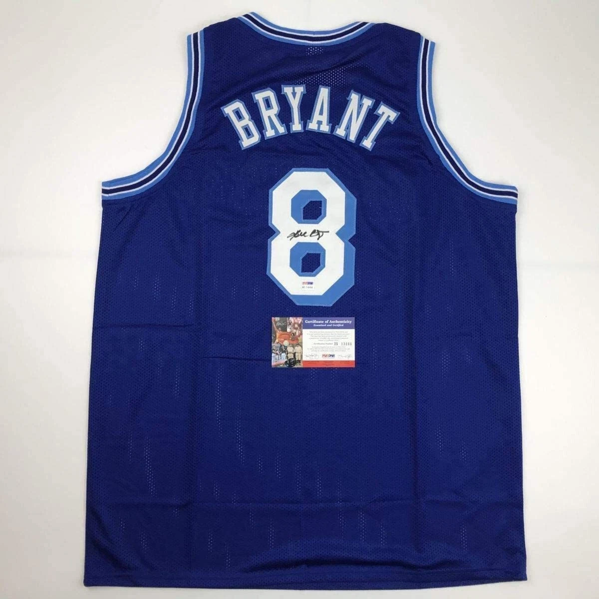 Autographed/Signed KOBE BRYANT Los Angeles LA Retro Blue Jersey PSA/DNA COA Auto