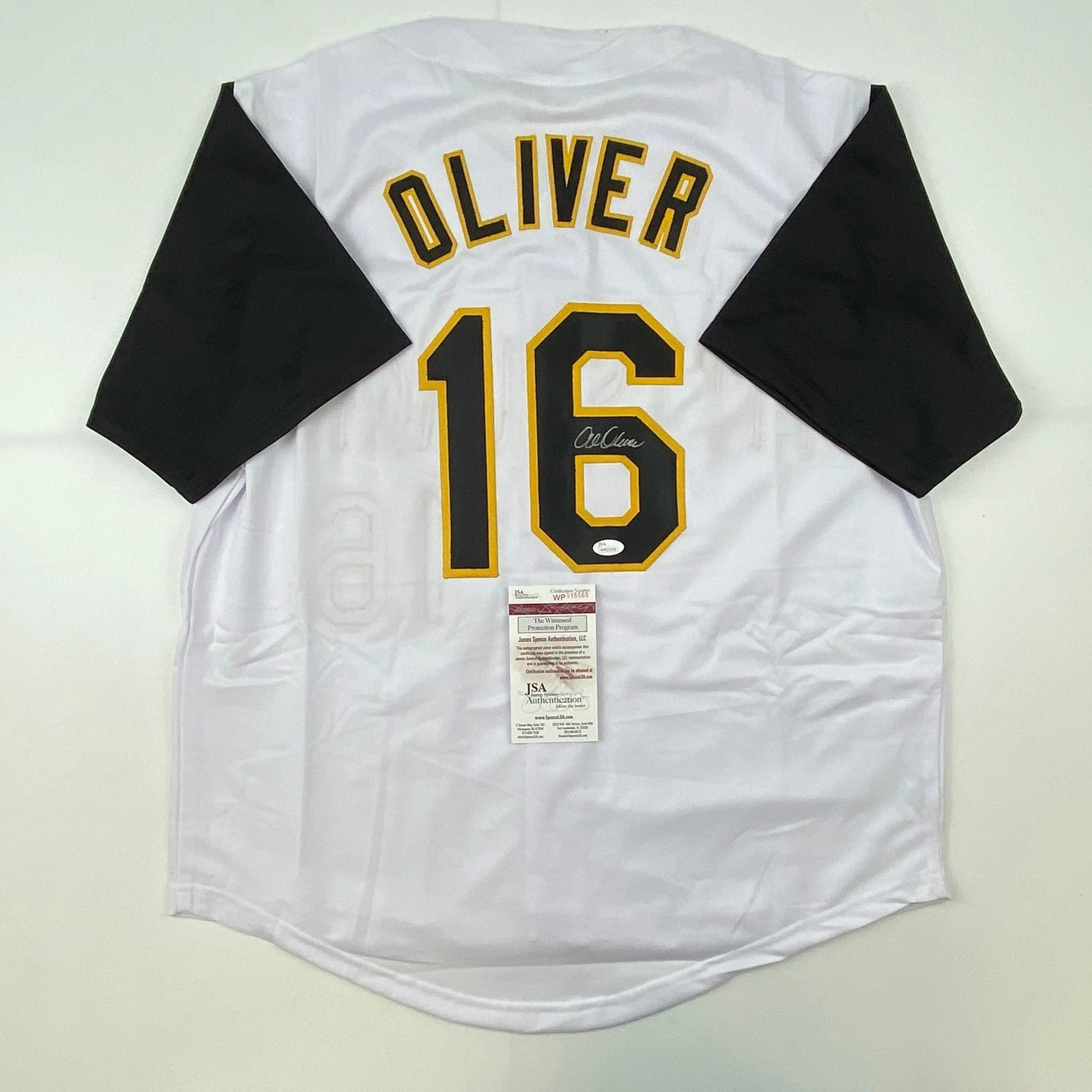 Autographed/Signed Al Oliver Pittsburgh Pirates White Jersey JSA COA