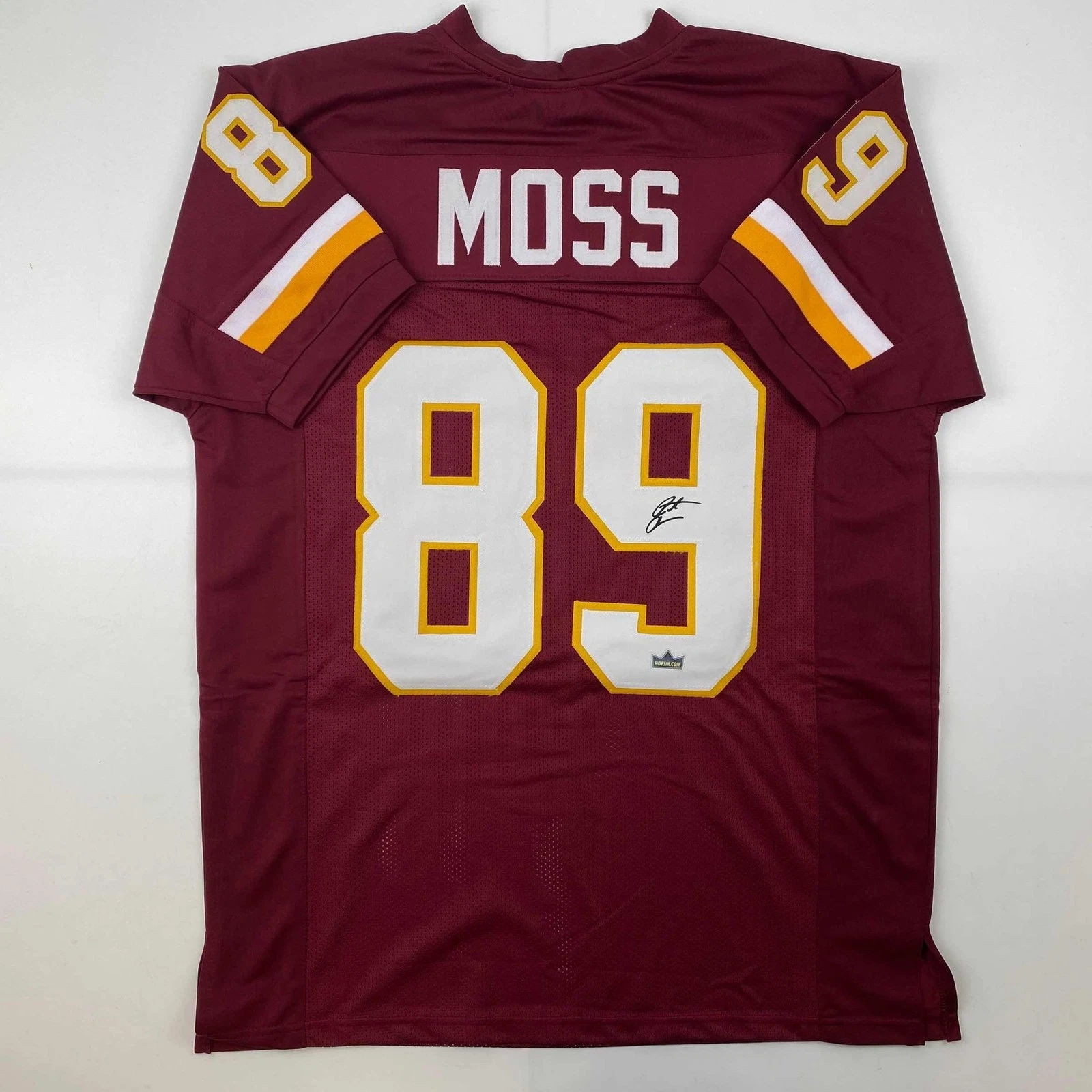 Facsimile Autographed Santana Moss Washington Red Jersey Size Men's XL