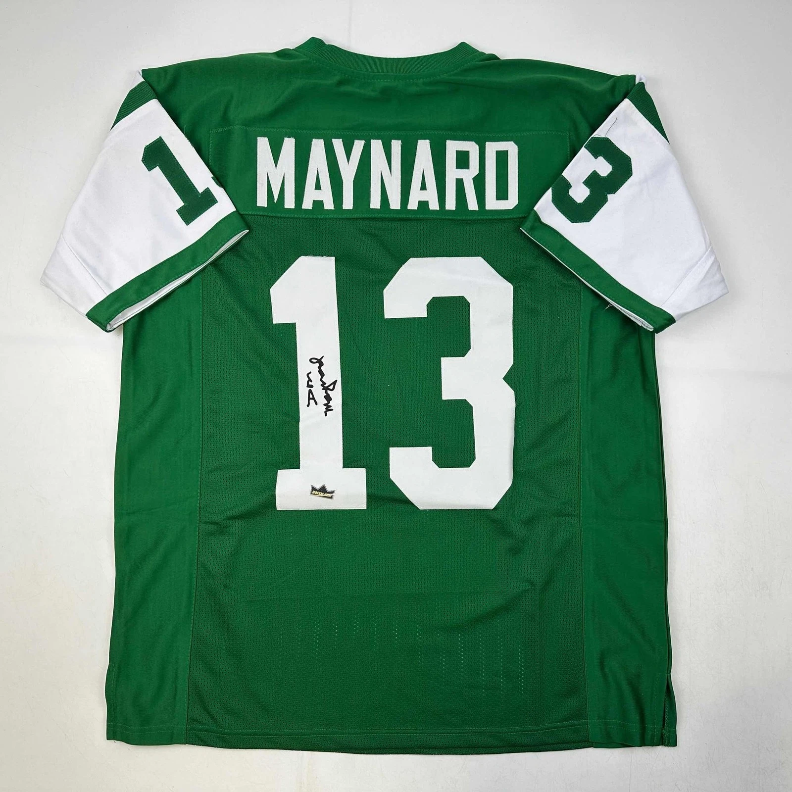 Facsimile Autographed Don Maynard New York Green Jersey Size Men's XL