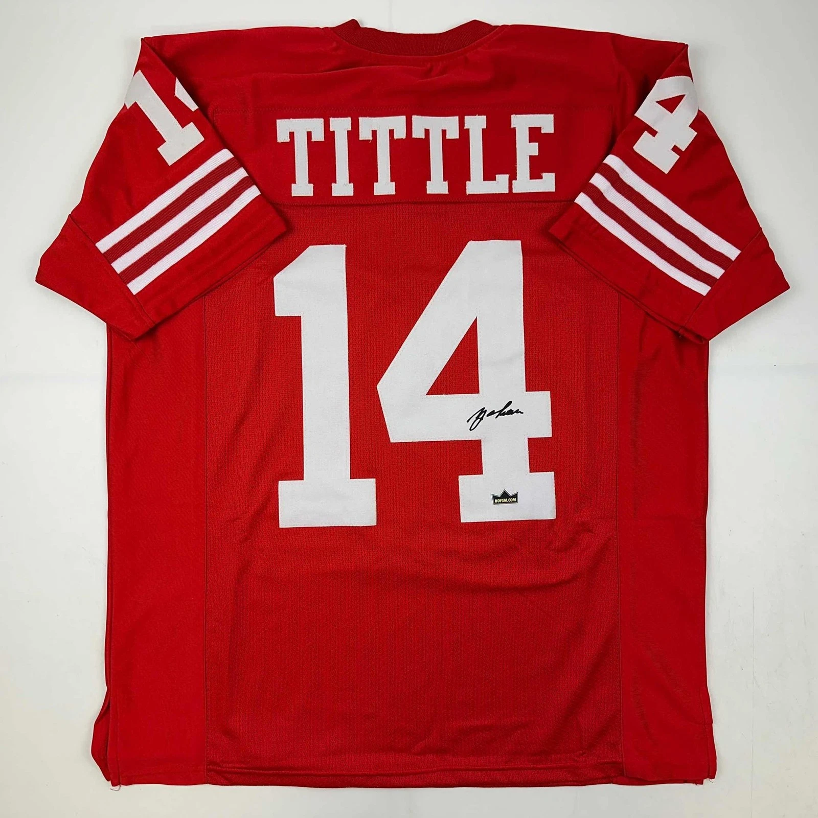 Facsimile Autographed Y.A. YA Tittle San Francisco Red Jersey Men's XL