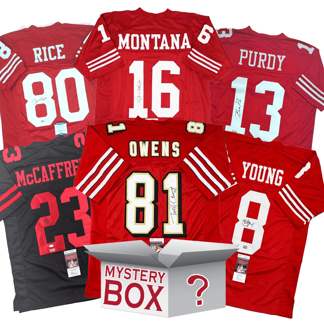 Autographed/Signed San Francisco Jersey Mystery Box with PSA JSA or BAS COA