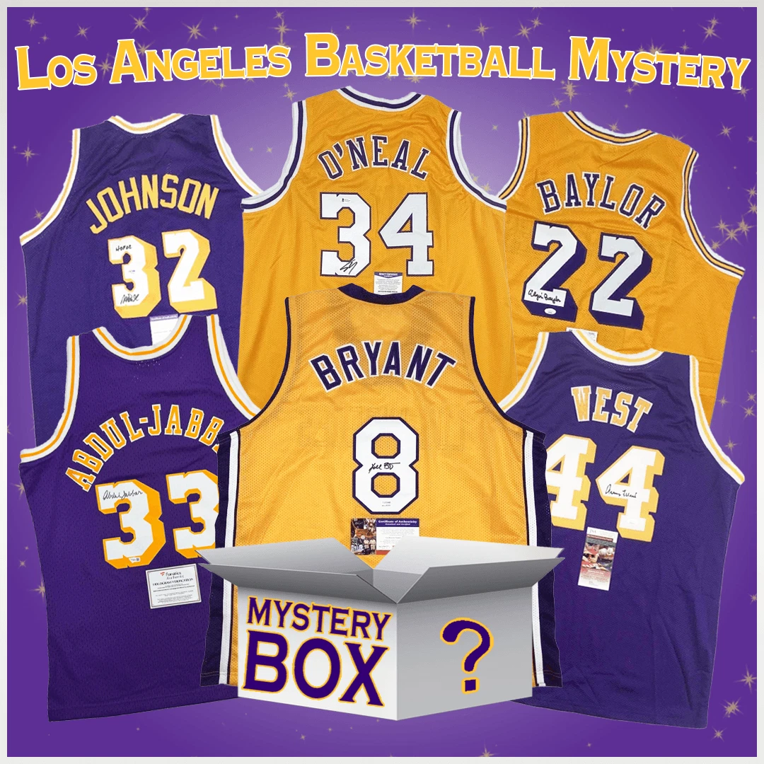 Autographed/Signed Los Angeles Jersey Mystery Box with PSA JSA or BAS COA