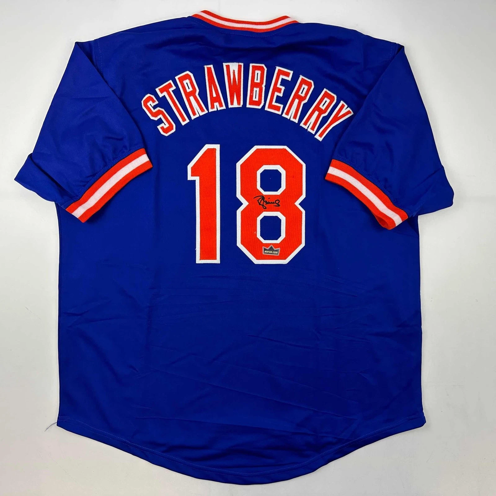 Facsimile Autographed Darryl Strawberry New York Blue Jersey Size Men XL