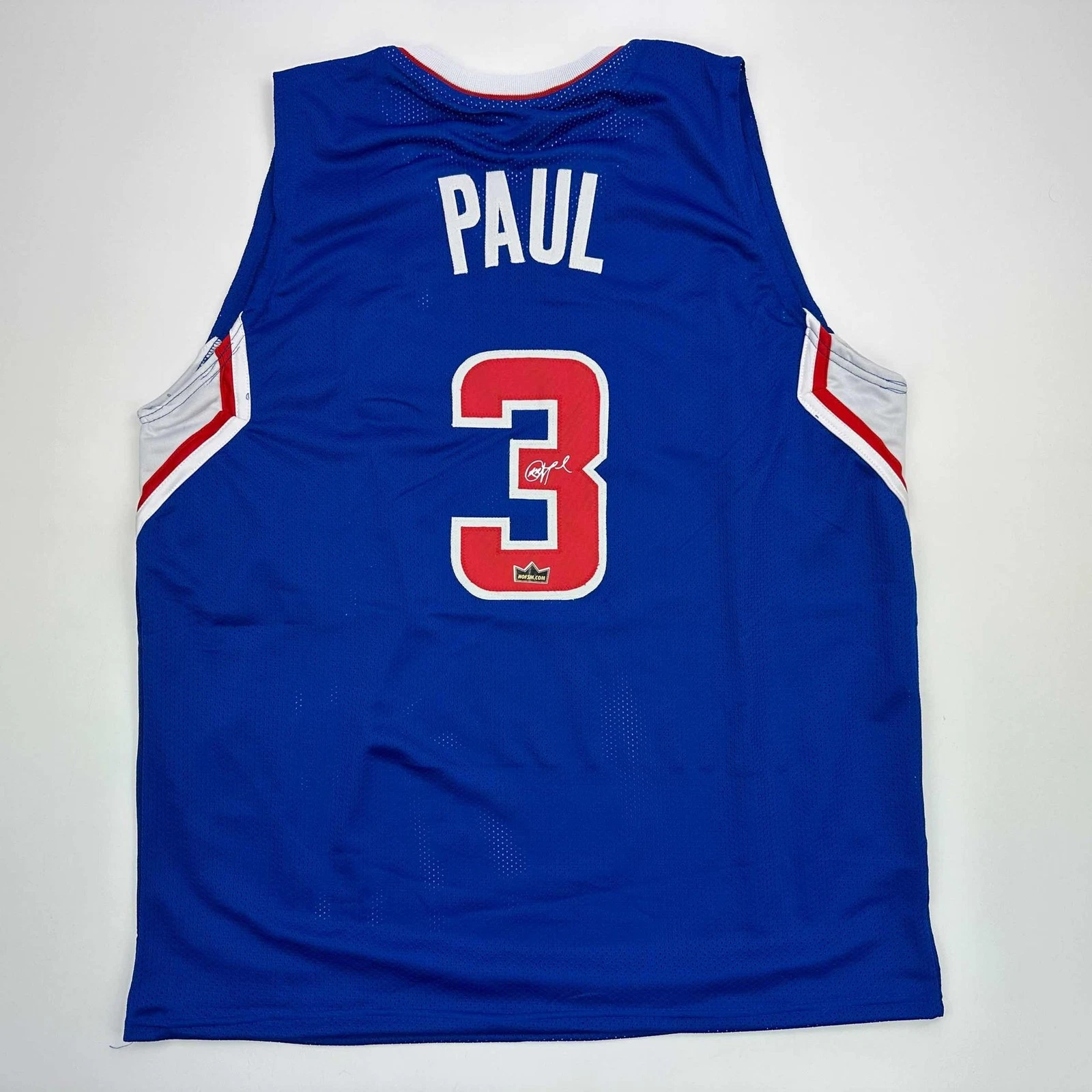 Facsimile Autographed Chris Paul Los Angeles LA Blue Jersey Size Mens XL