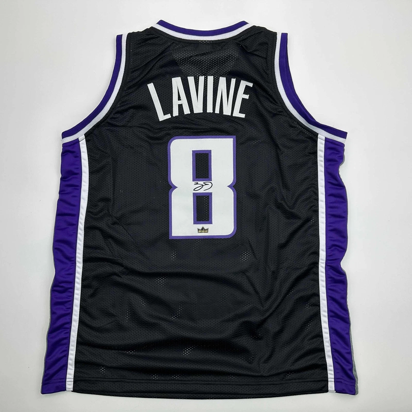 Facsimile Autographed Zach LaVine Sacramento Black Jersey Size Men's XL