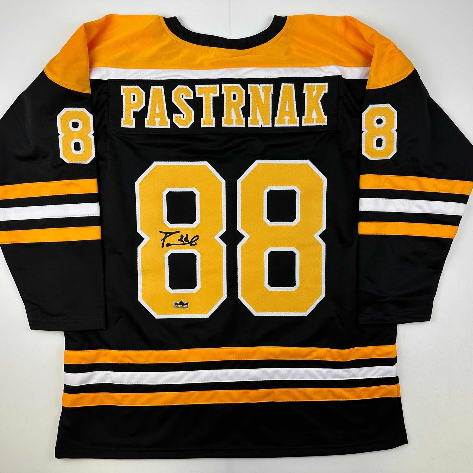 Facsimile Autographed David Pastrnak Boston Black Auto Jersey Men's XL