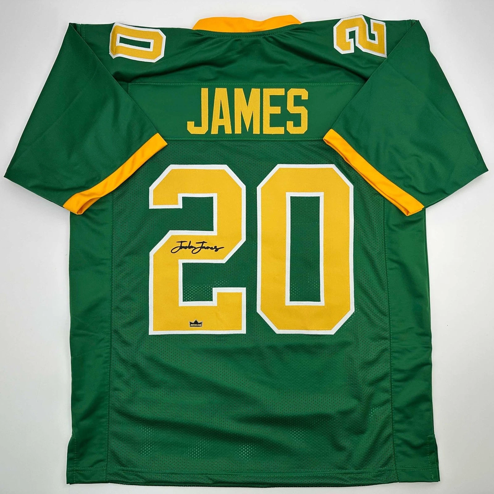 Facsimile Autographed Jordan James Oregon Green Jersey Size Men's XL