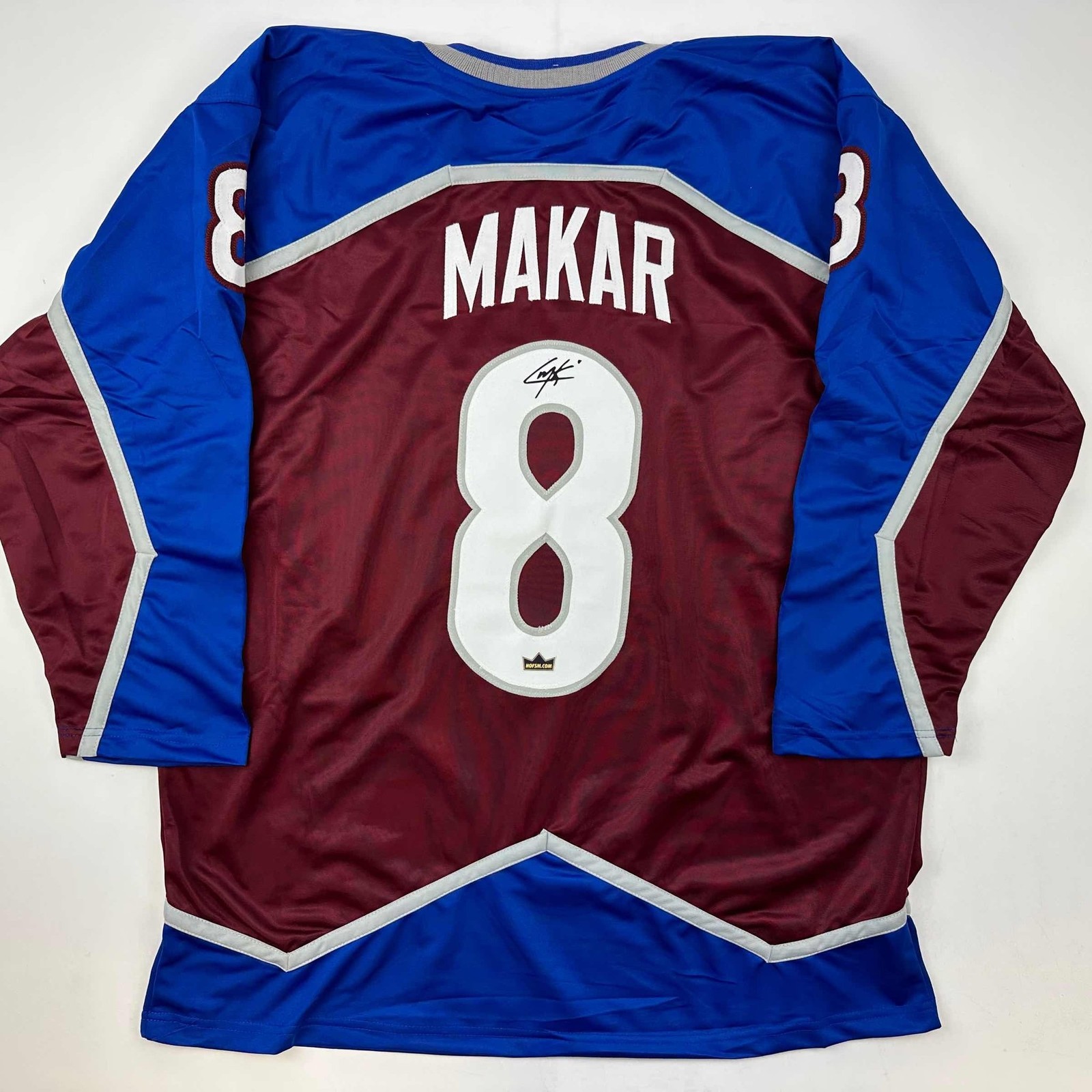 Facsimile Autographed Cale Makar Colorado Maroon Auto Jersey Men's XL