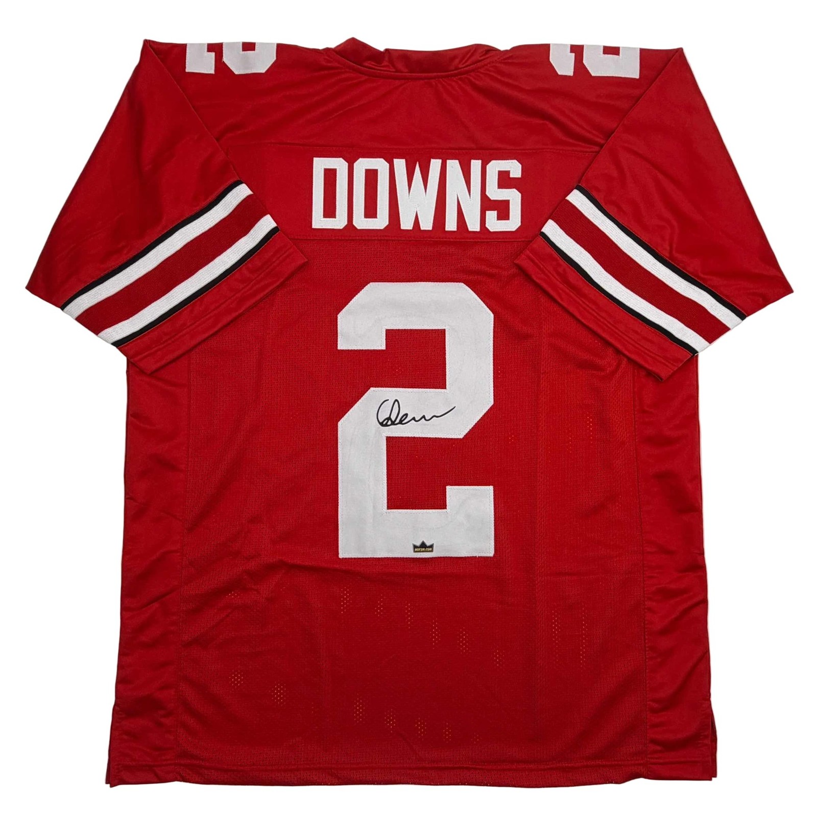 Facsimile Autographed Caleb Downs Ohio State Red Jersey Size Men's XL