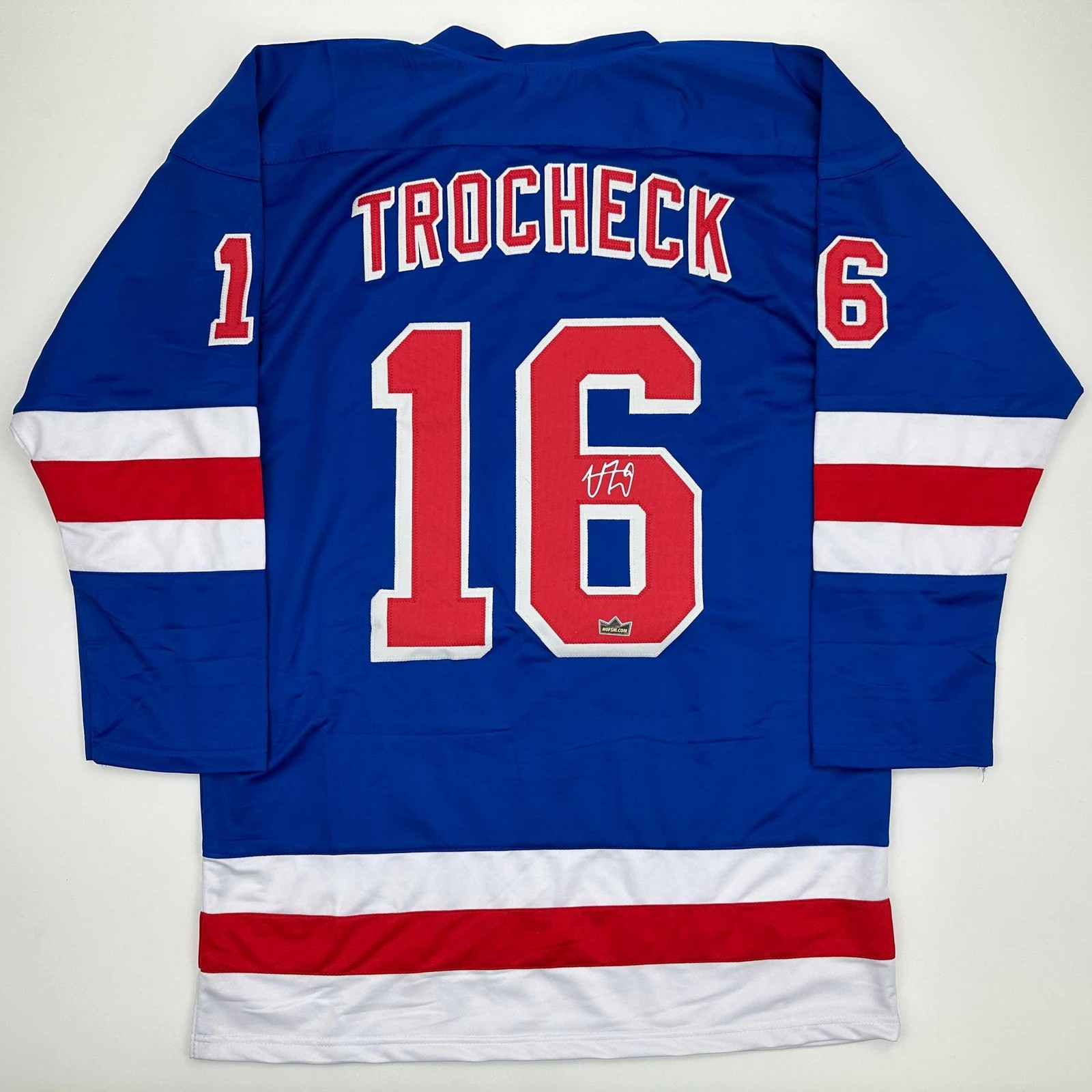 Facsimile Autographed Vincent Trocheck New York Blue Jersey Size Mens XL