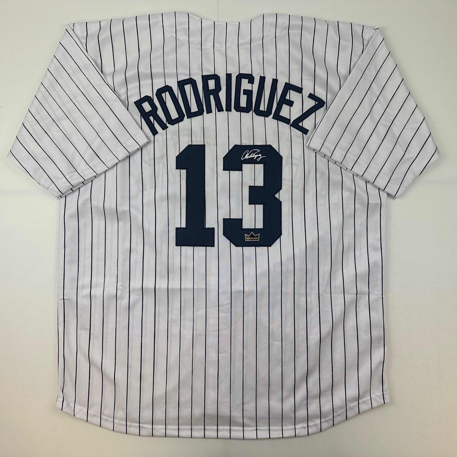 Facsimile Autographed Alex Rodriguez A-Rod New York Pinstripe Jersey XL