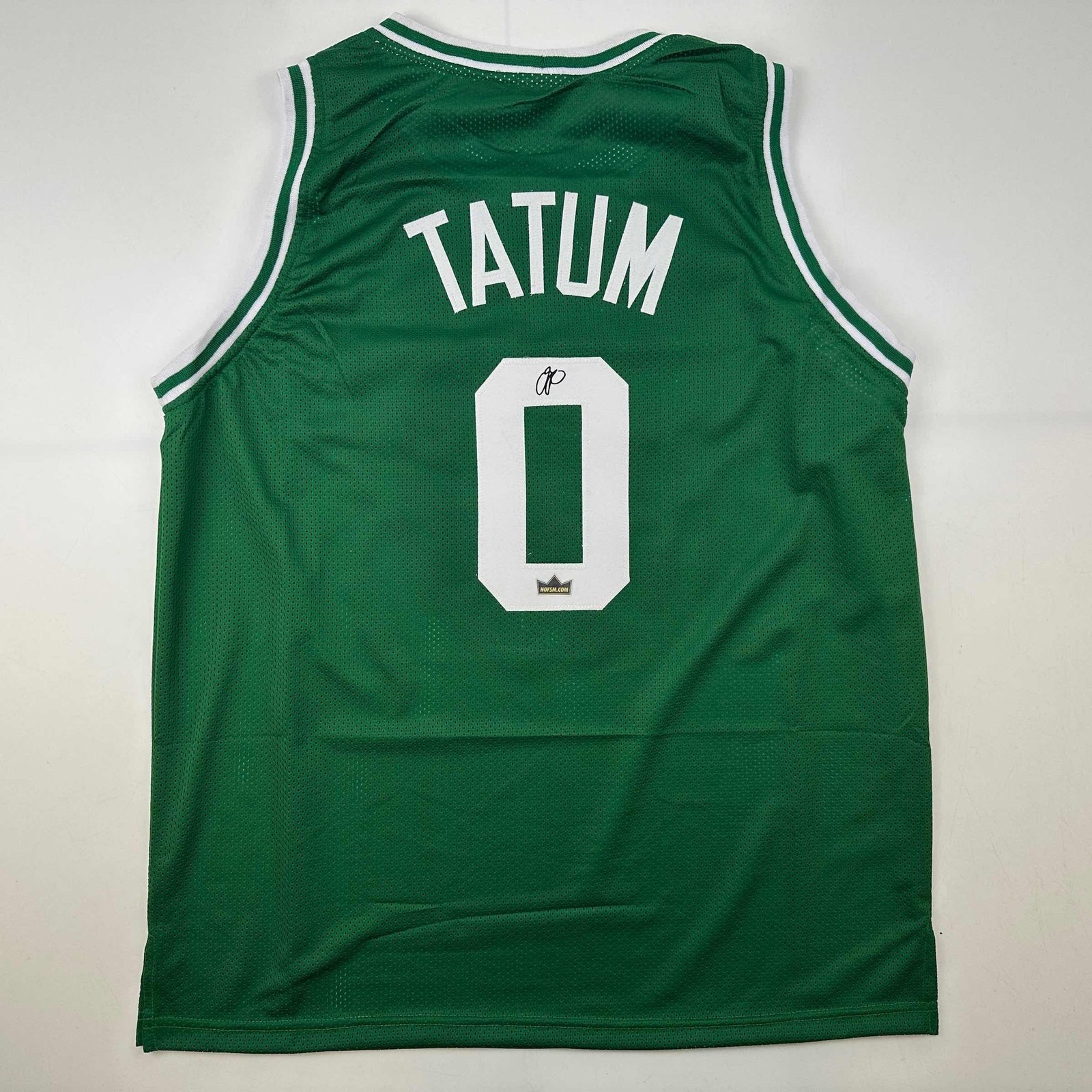 Facsimile Autographed Jayson Tatum Boston Green Auto Jersey Men's XL