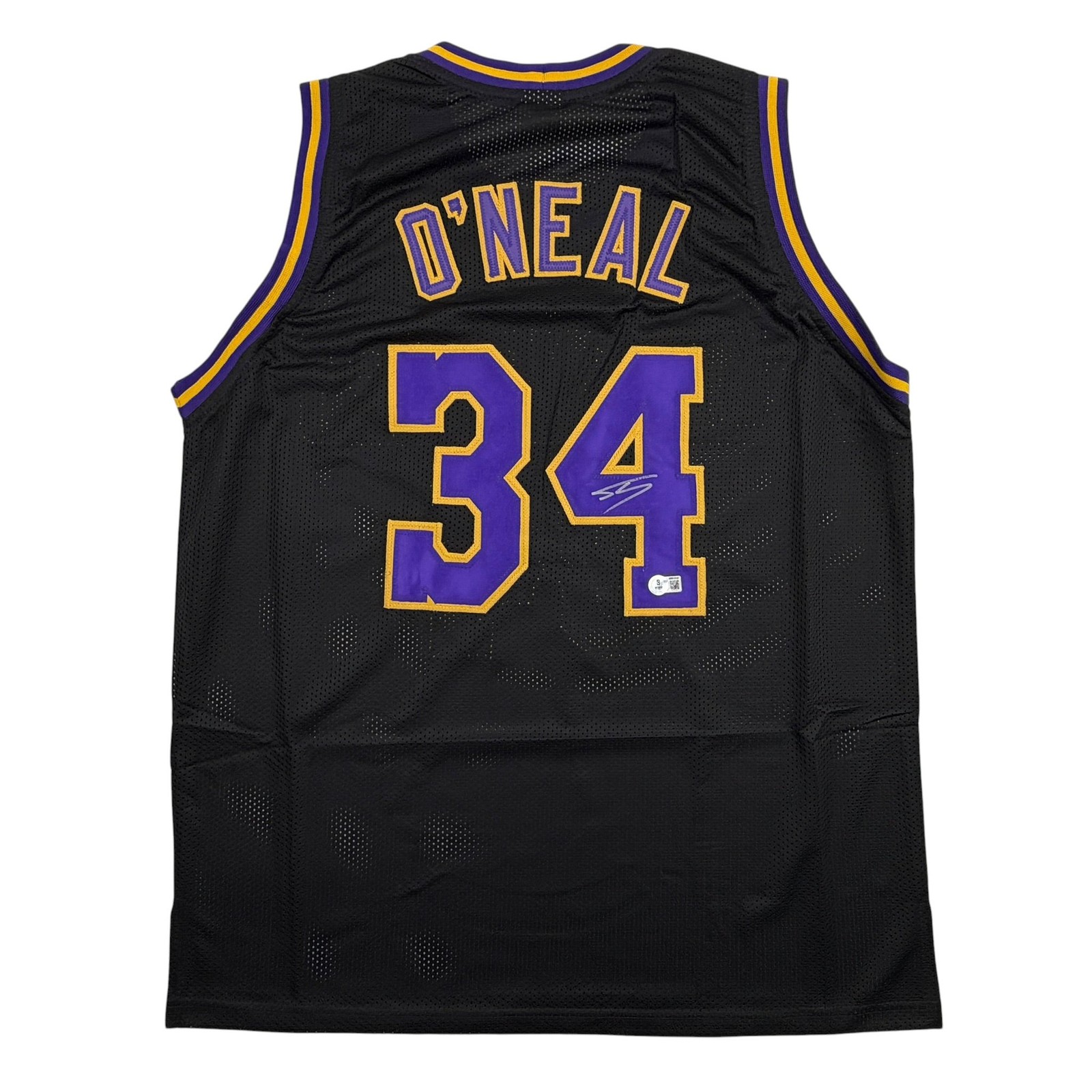 Signed SHAQUILLE SHAQ O'NEAL Los Angeles Black Jersey JSA COA Auto