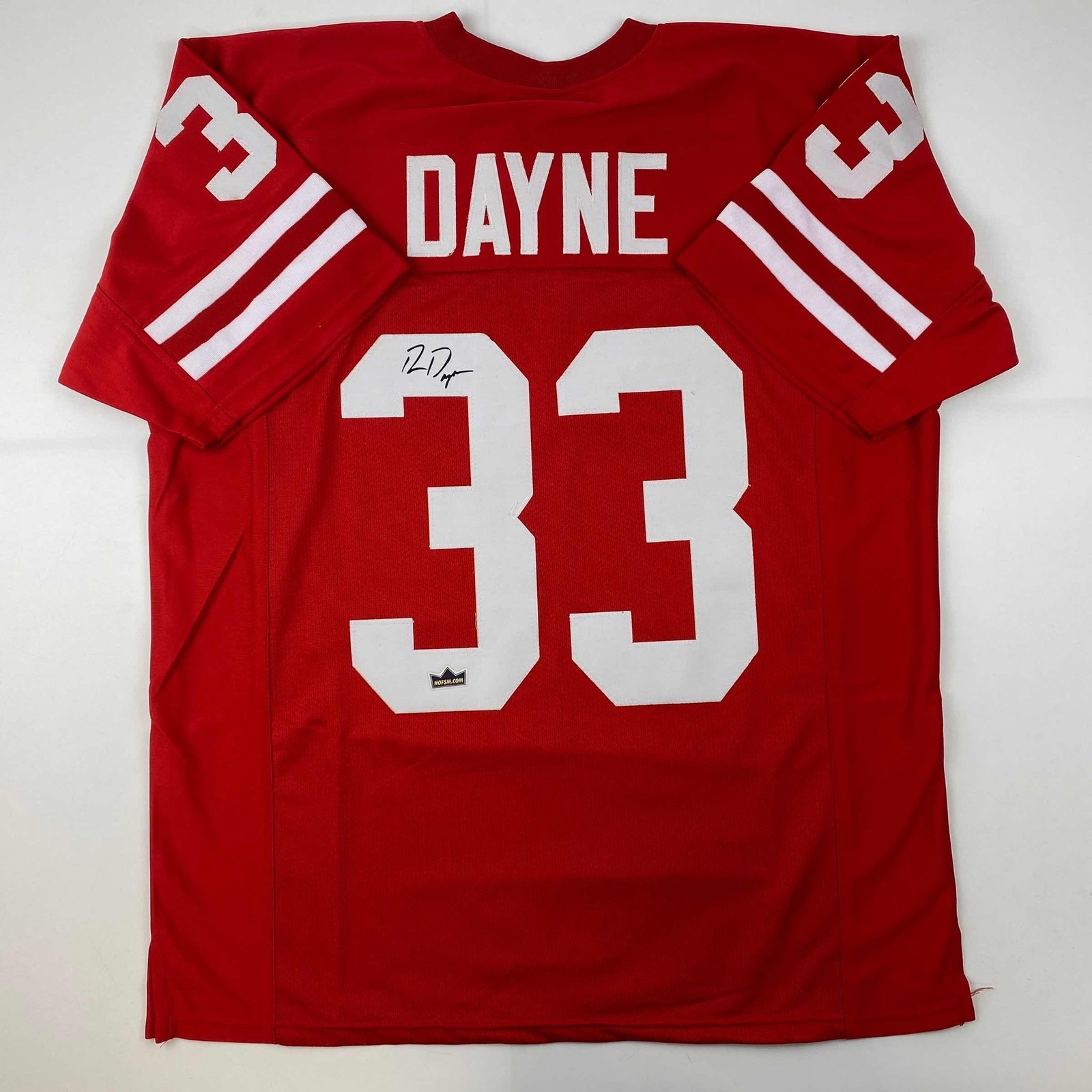Facsimile Autographed Ron Dayne Wisconsin Red Reprint Jersey Size Men's XL