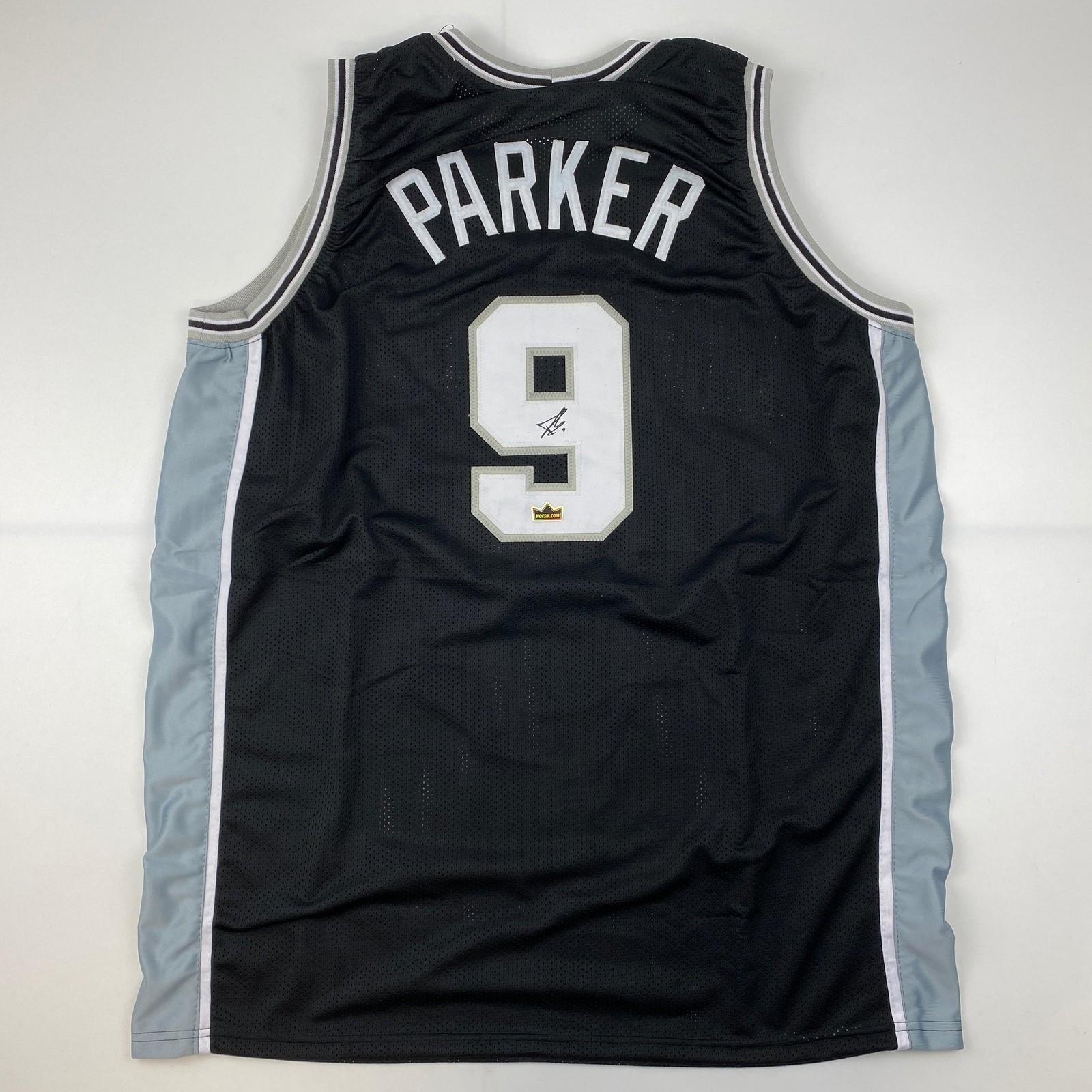 Facsimile Autographed Tony Parker San Antonio Black Jersey Size Men's XL
