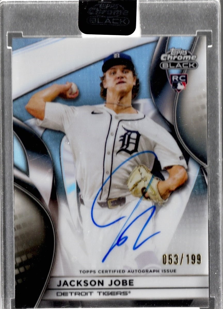 2025 Topps Chrome Black Jackson Jobe CBAJJB Refractor Auto /199 Rookie Card